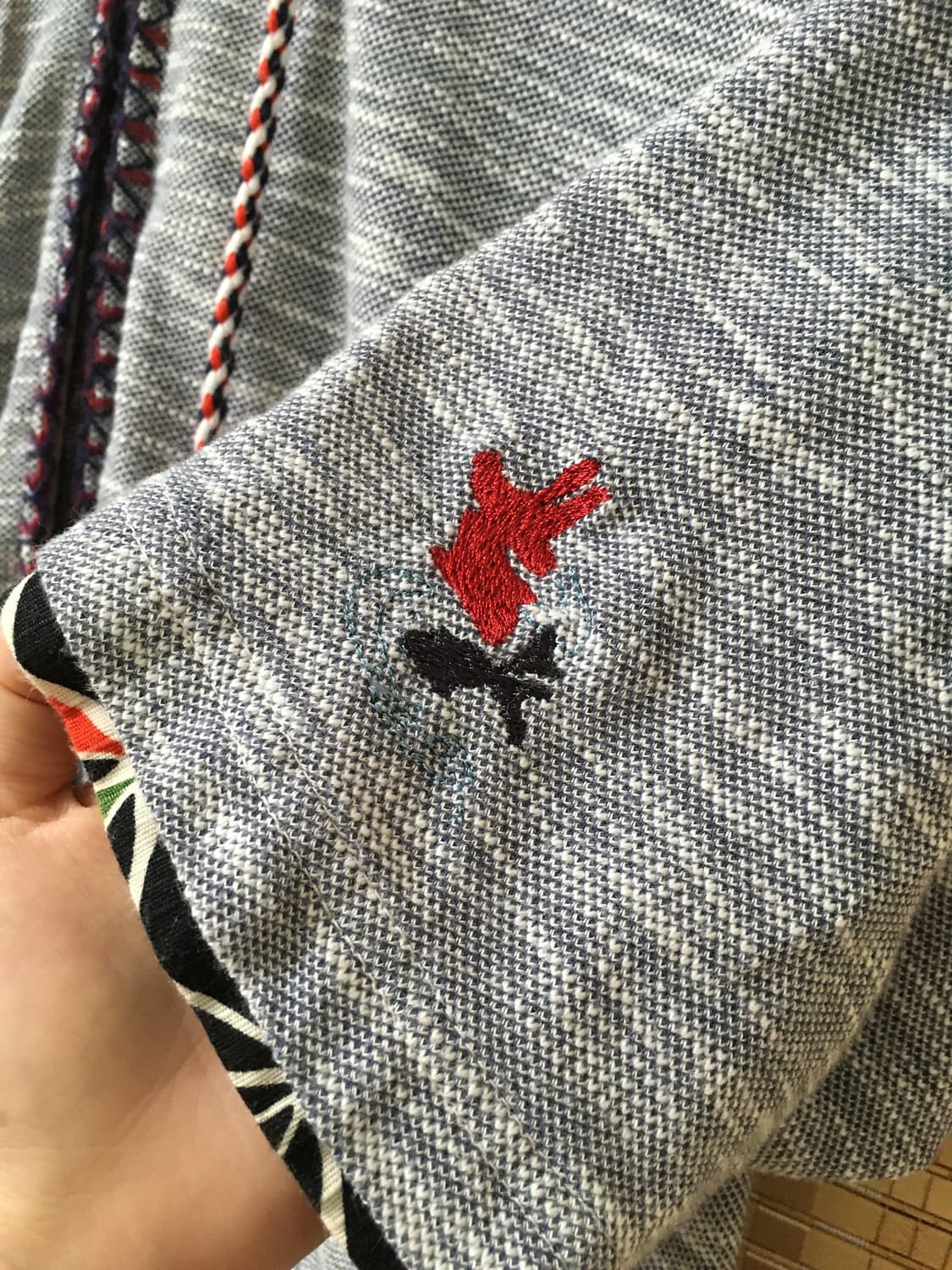 일본 빈티지 자수 후드집업 상품이미지3