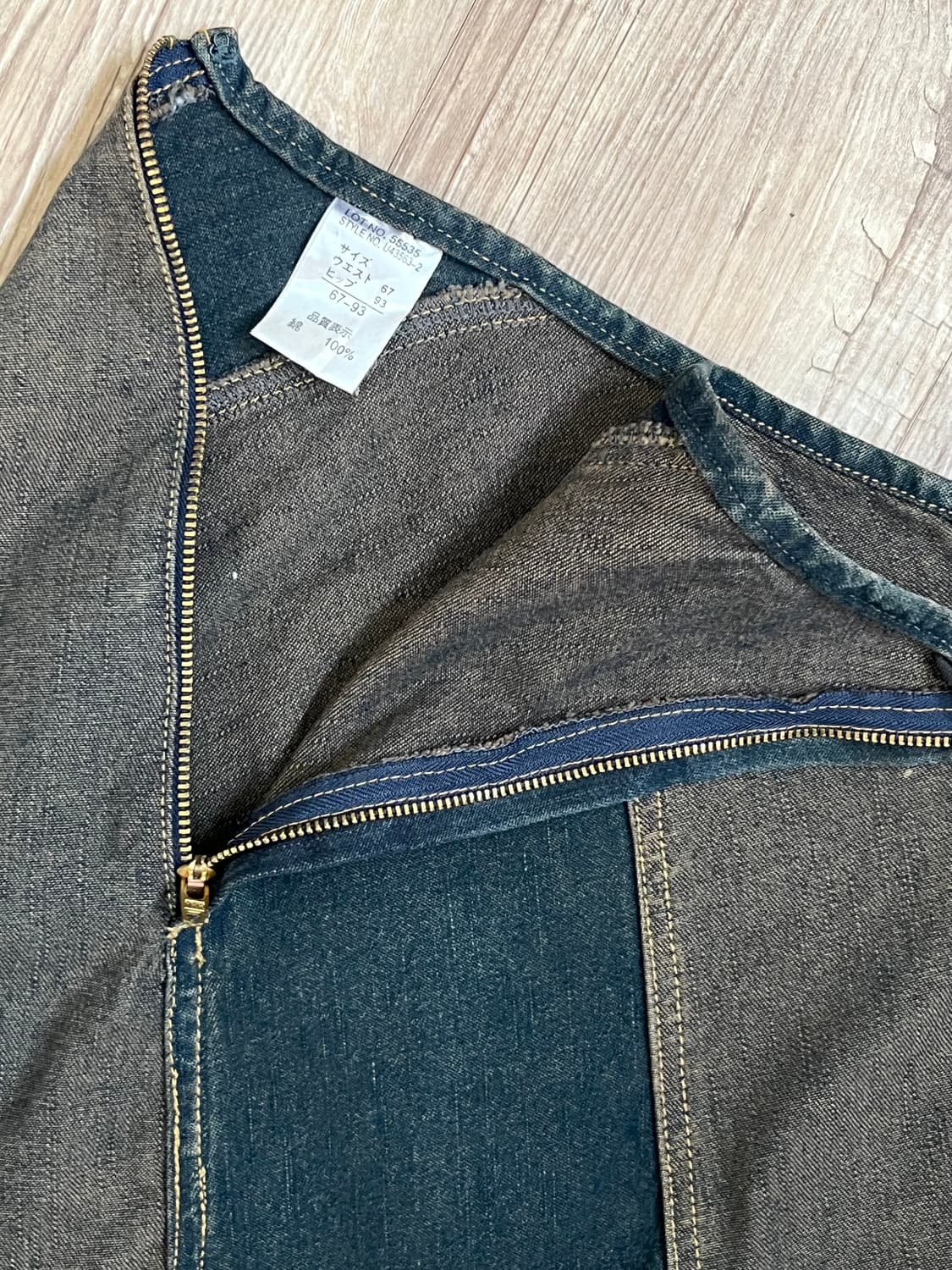 japan vtg 언발란스 트임 데님 스커트 상품이미지9