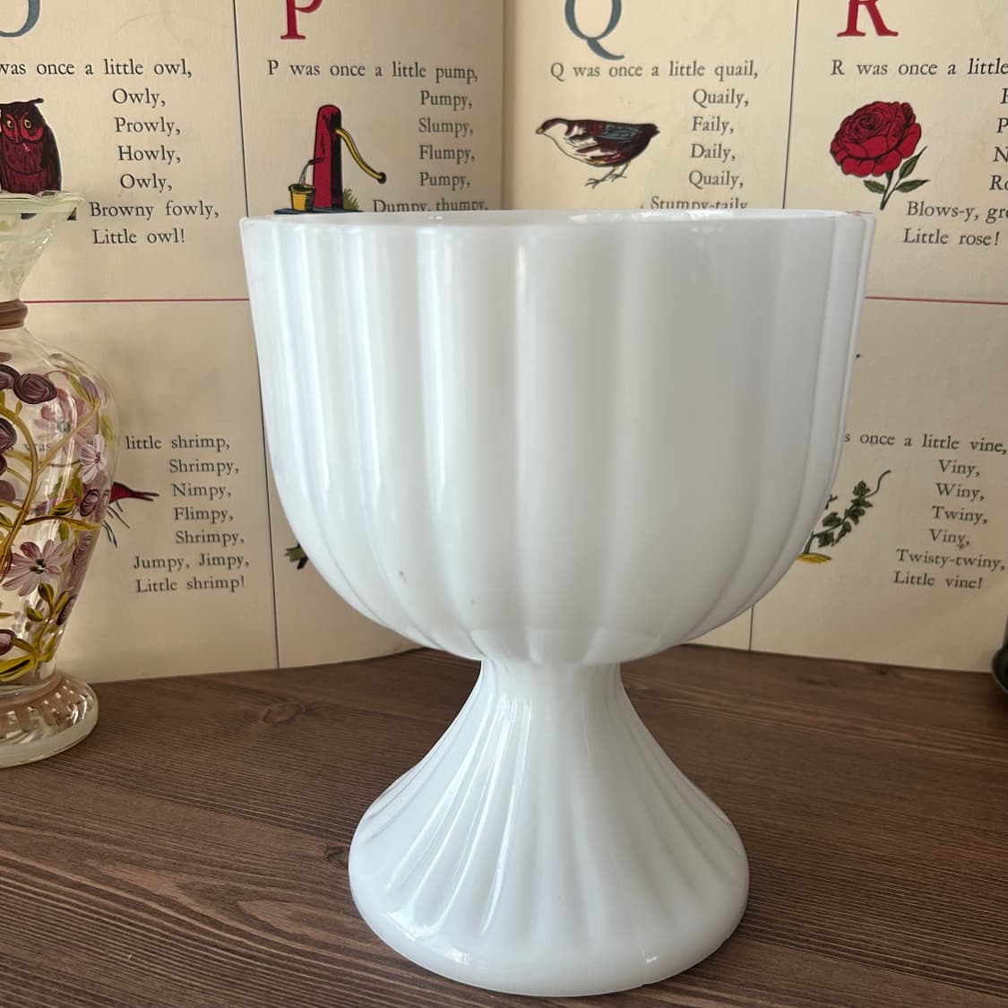 미국 빈티지 밀크글라스 화분 플랜터 상품이미지8