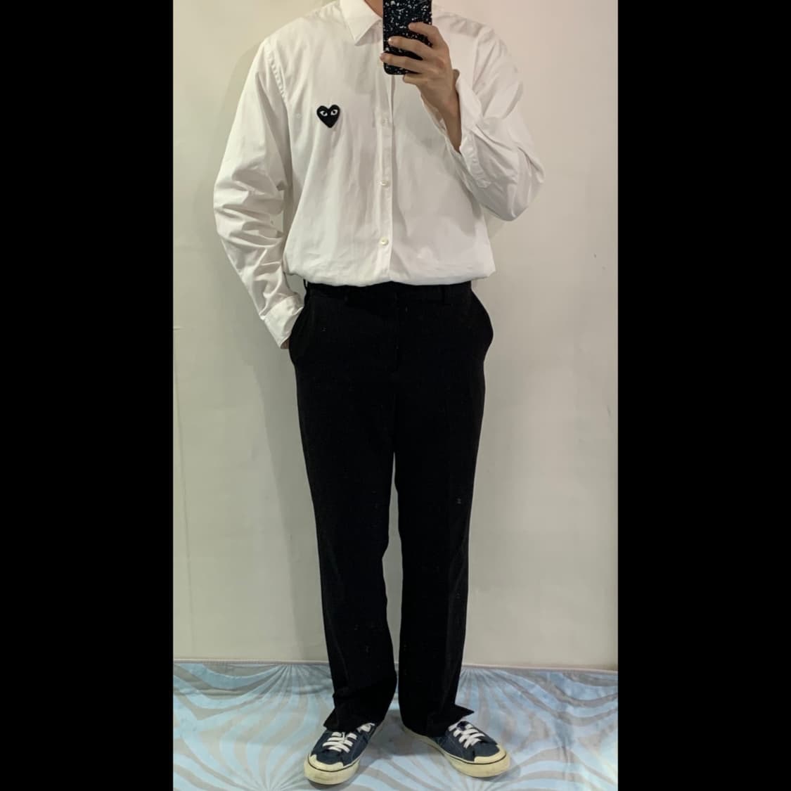 정품 꼼데가르송 화이트 셔츠 상품이미지3