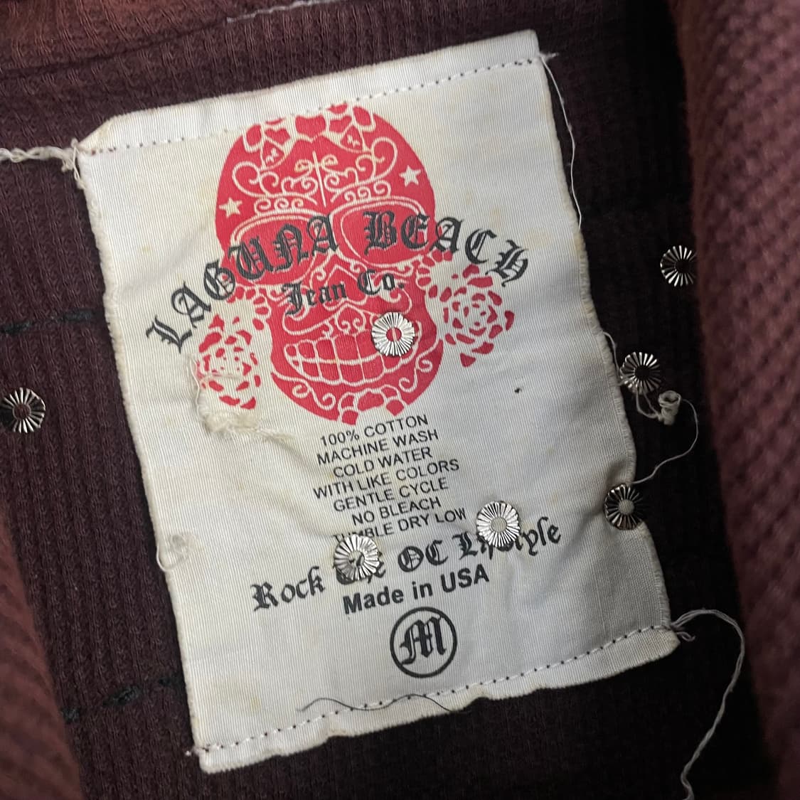 라구나비치 워시드 스컬 큐빅 후드집업  상품이미지5