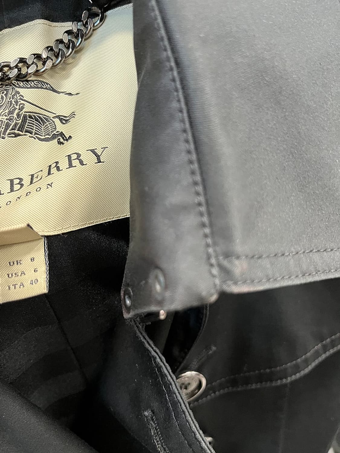 여) 버버리 런던 블랙 트렌치코트  상품이미지7