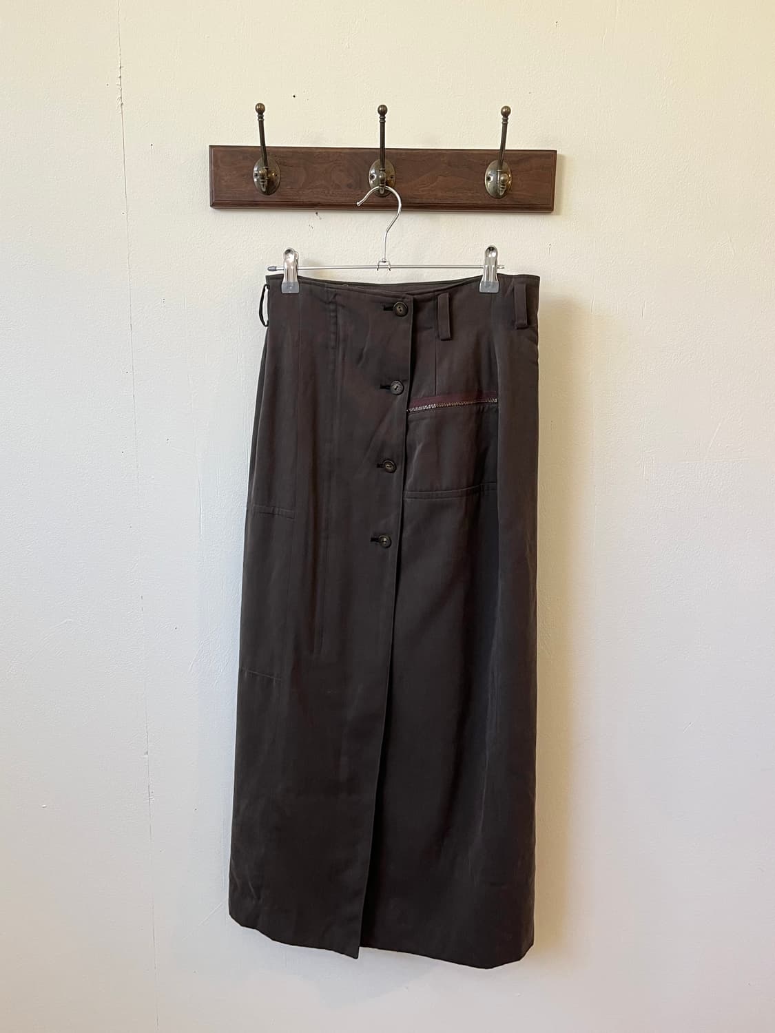 BINC VISIERE 다크 브라운 포켓 스커트 상품이미지3