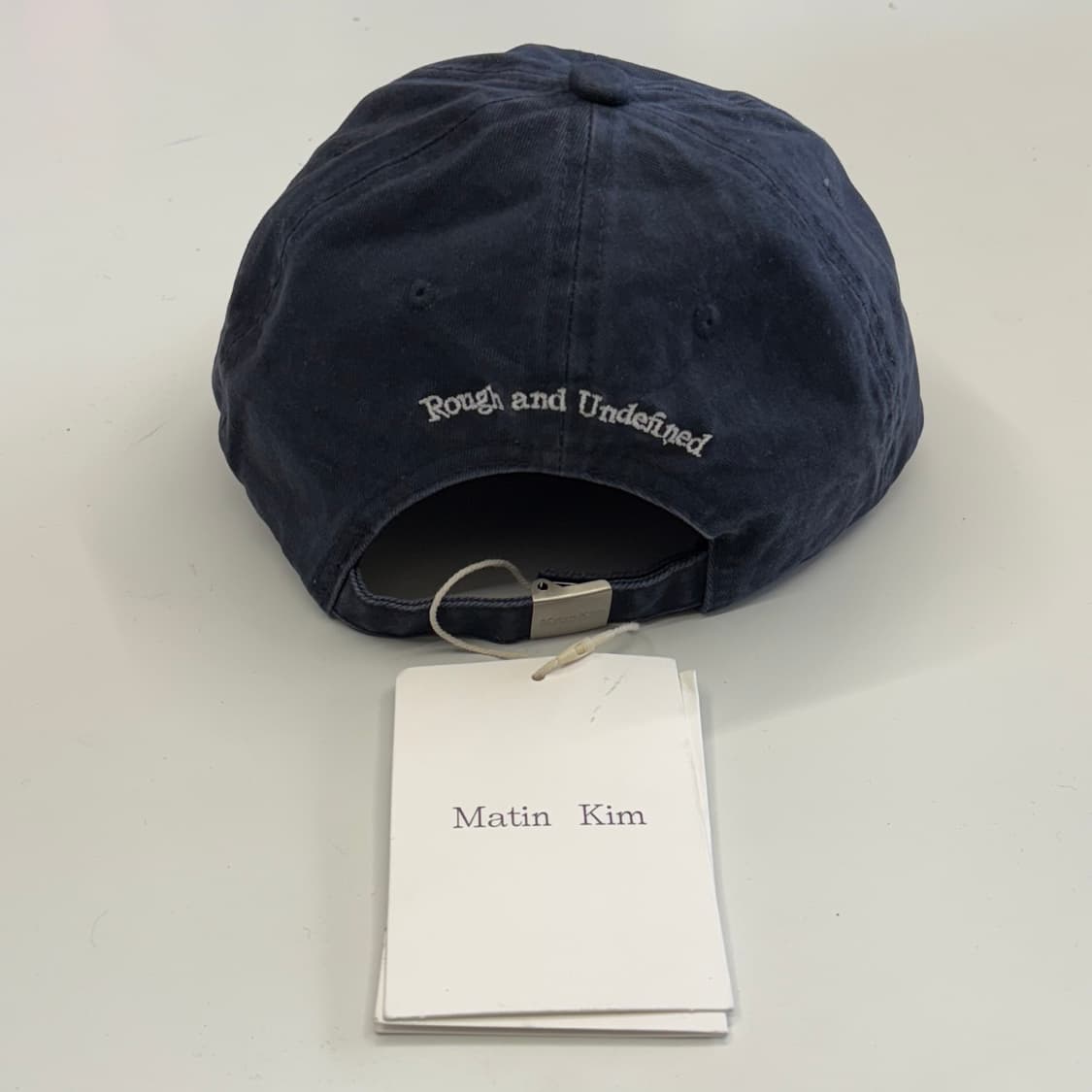 OS 새상품 마땡킴 일자 챙 네이비 볼캡 상품이미지4