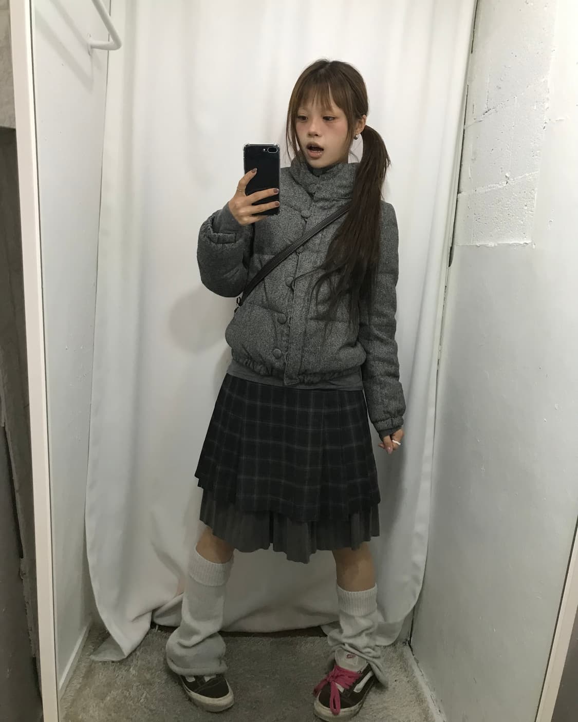 🐰단추 포인트 그레이 패딩 🐰 상품이미지1