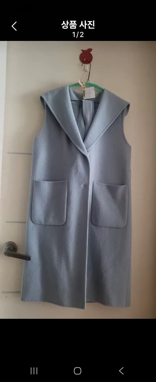 캐시미어 울 후드롱조끼베스트 상품이미지1