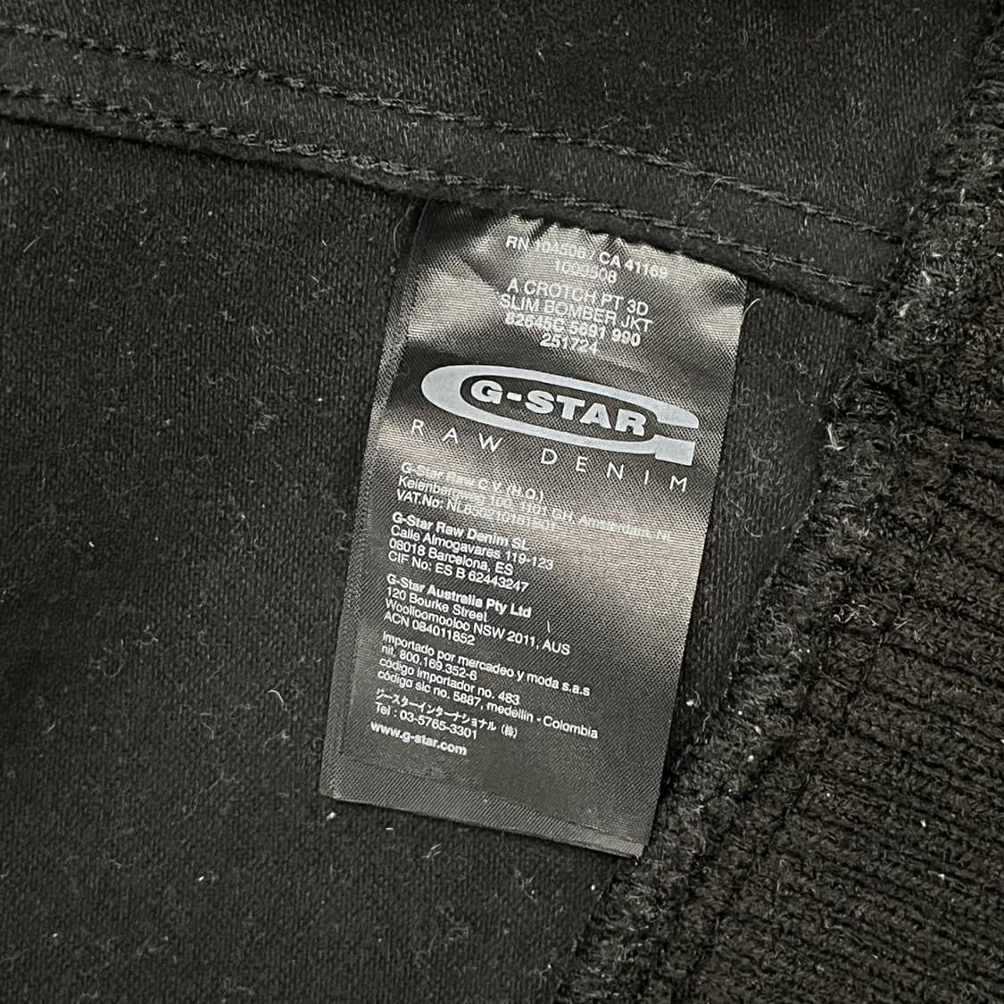 [정품/M] G-Star RAW 블랙 봄버 자켓 b10 상품이미지7