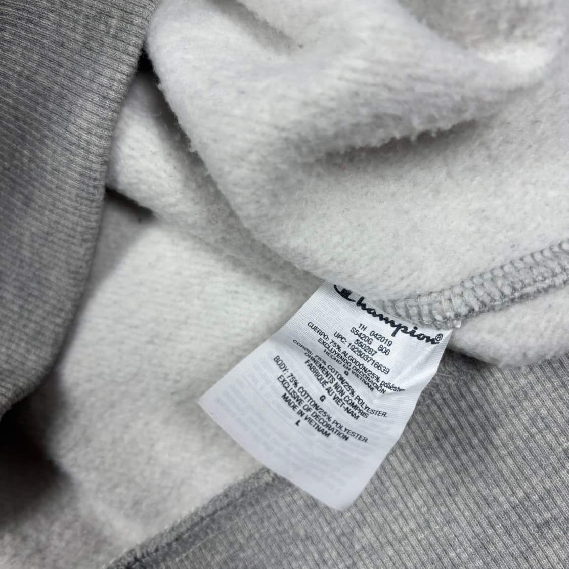 챔피온 그레이컬러 후드티 상품이미지4