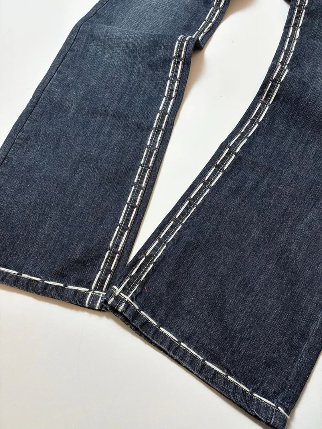 라구나비치00's Y2K 펑크데드스탁 스컬스티치자수 데님팬츠 PN8833 상품이미지6