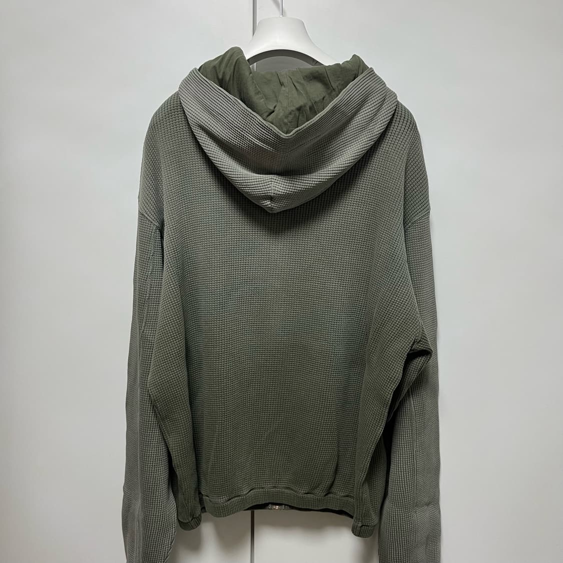 [M,L,XL]로아 하이킹 Faded Waffle 후드집업/카키 상품이미지2