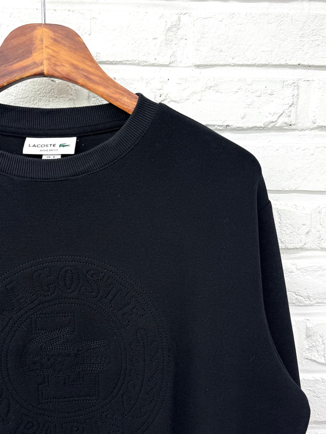 라코스테 블랙 레귤러핏 맨투맨 상품이미지4