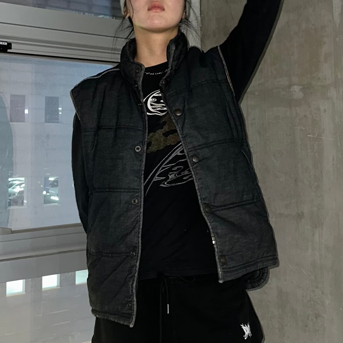 Diesel dragon denim padded vest 상품이미지3