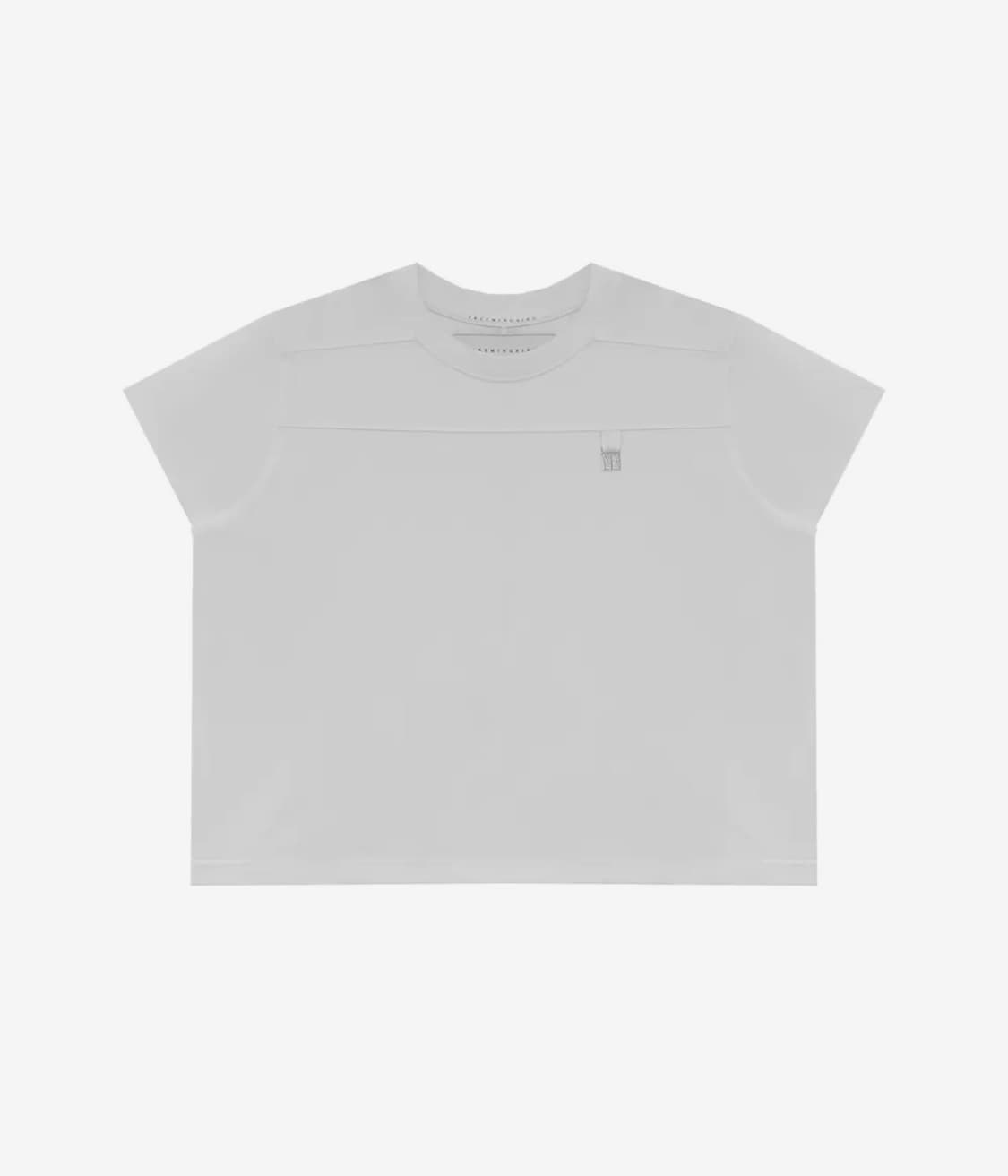 트리밍버드 메탈 크롭 티셔츠 화이트 상품이미지3