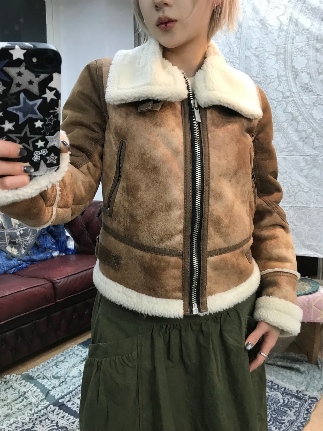 카이아크만 여성 양털 무스탕자켓  상품이미지1