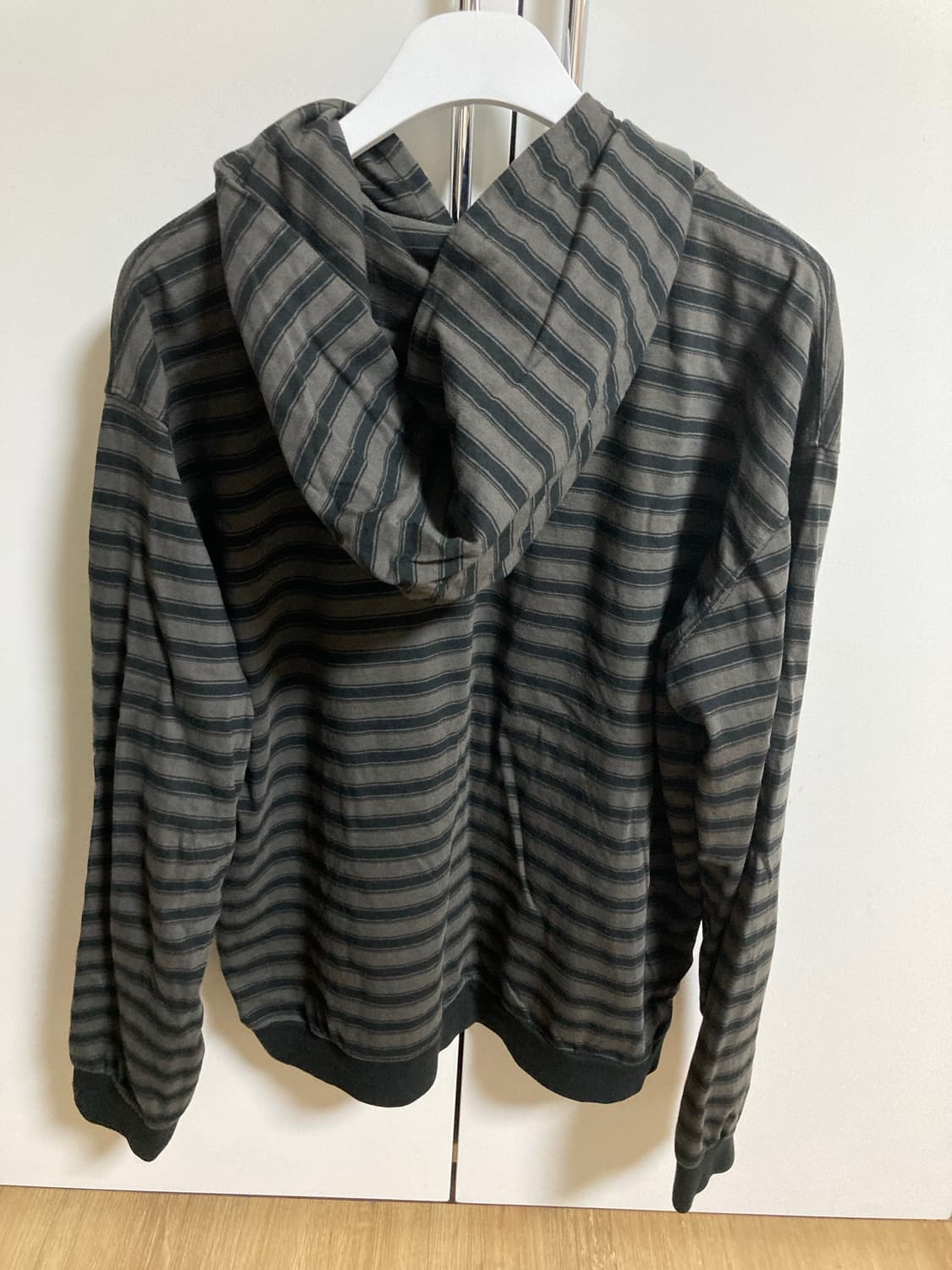 [3]폴리테루 휴먼인덱스 휴먼 스트라이프 집 후디 블랙 상품이미지3