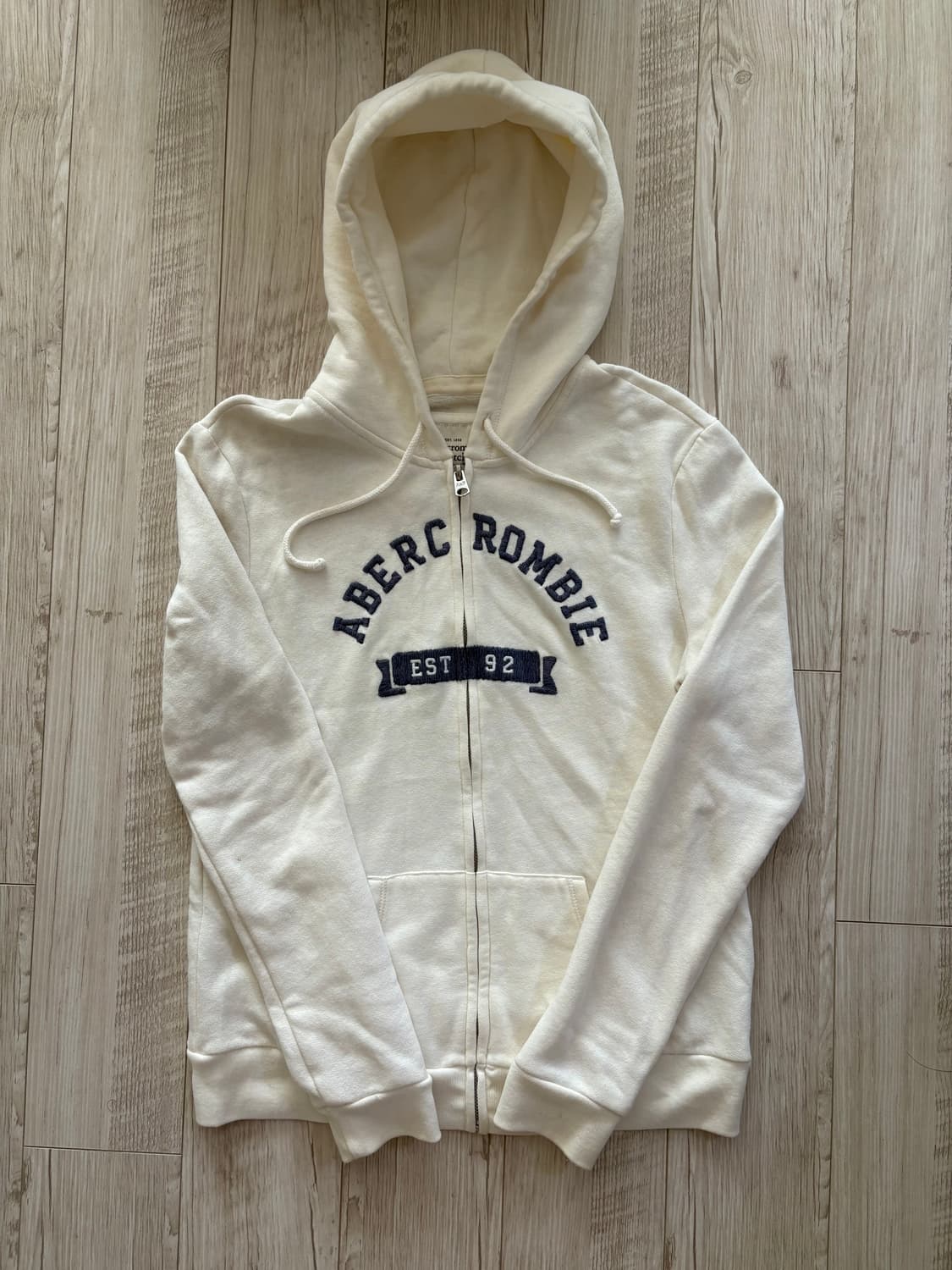 아베크롬비 후드집업 딱붙핏 화이트 m 상품이미지1