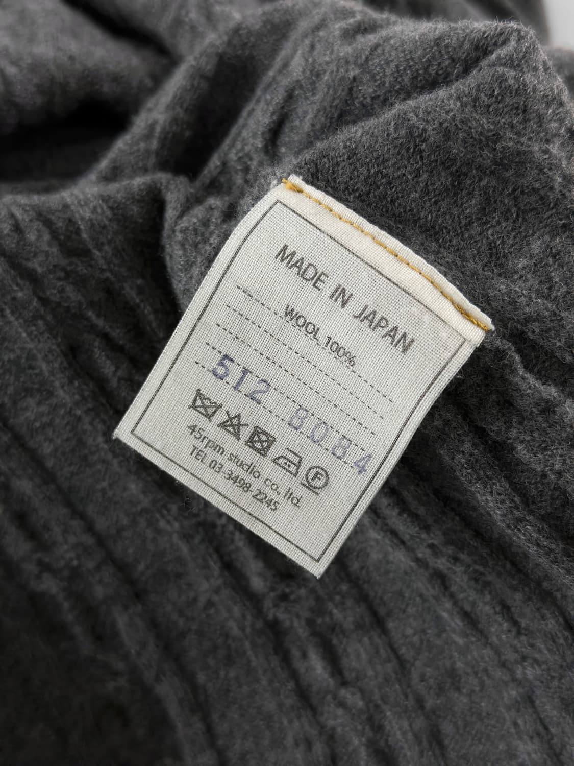 45rpm 울 케이블 니트 크루넥 스웨터 상품이미지10