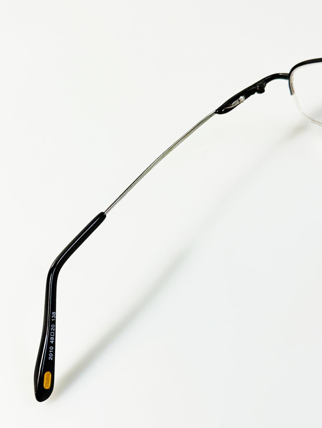 90s TITANIUM OPTICAL 티타늄 스퀘어 반무테 빈티지 안경 상품이미지7