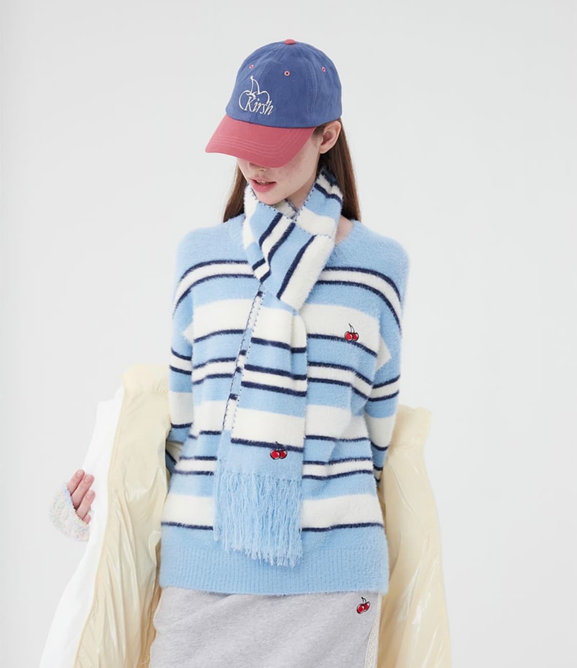 체리 스트라이프 머플러 상품이미지2