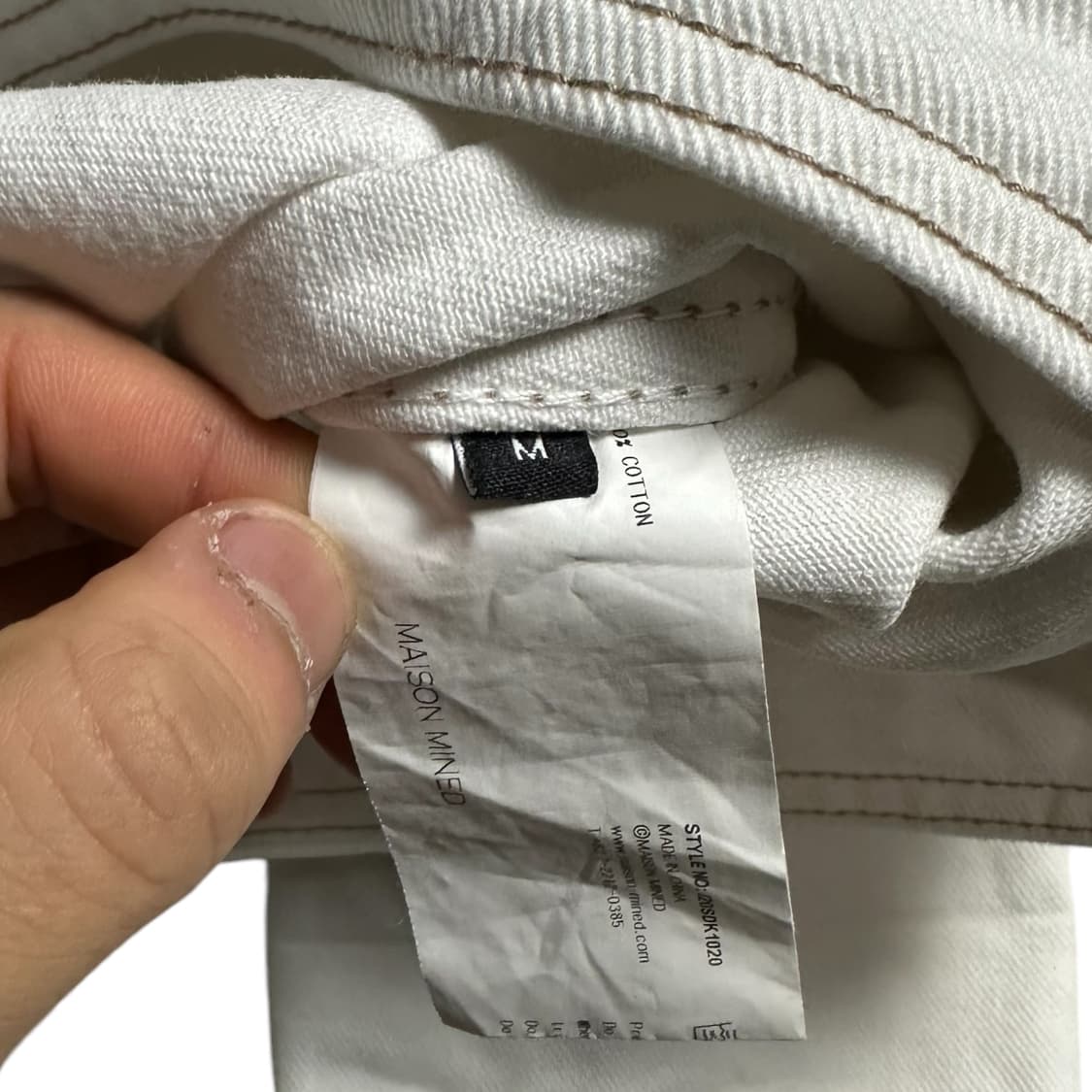 메종미네드 화이트 데님자켓 상품이미지5