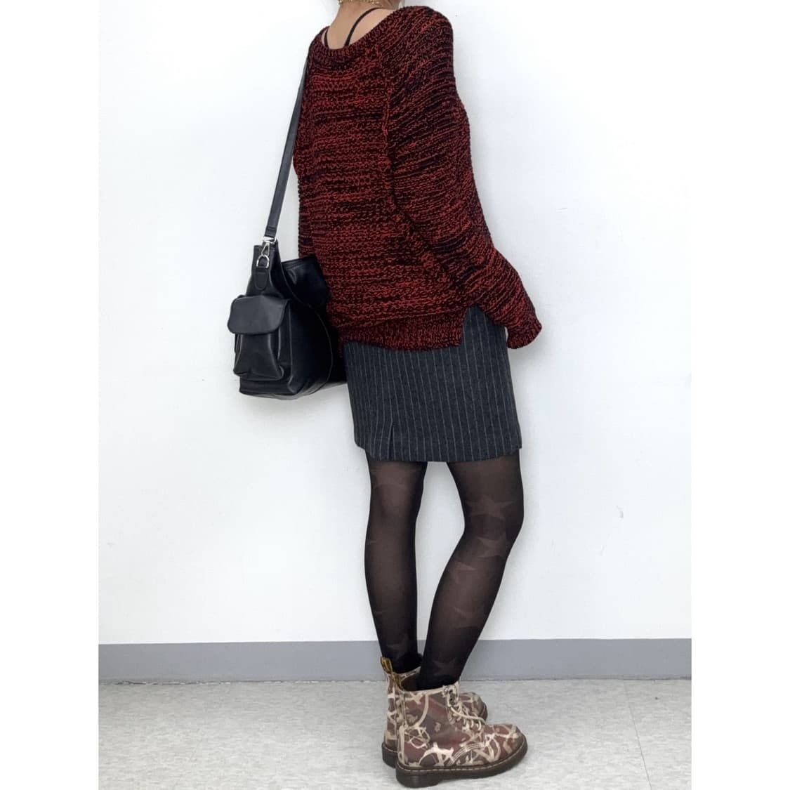 빈티지 차콜 울 스커트 상품이미지3