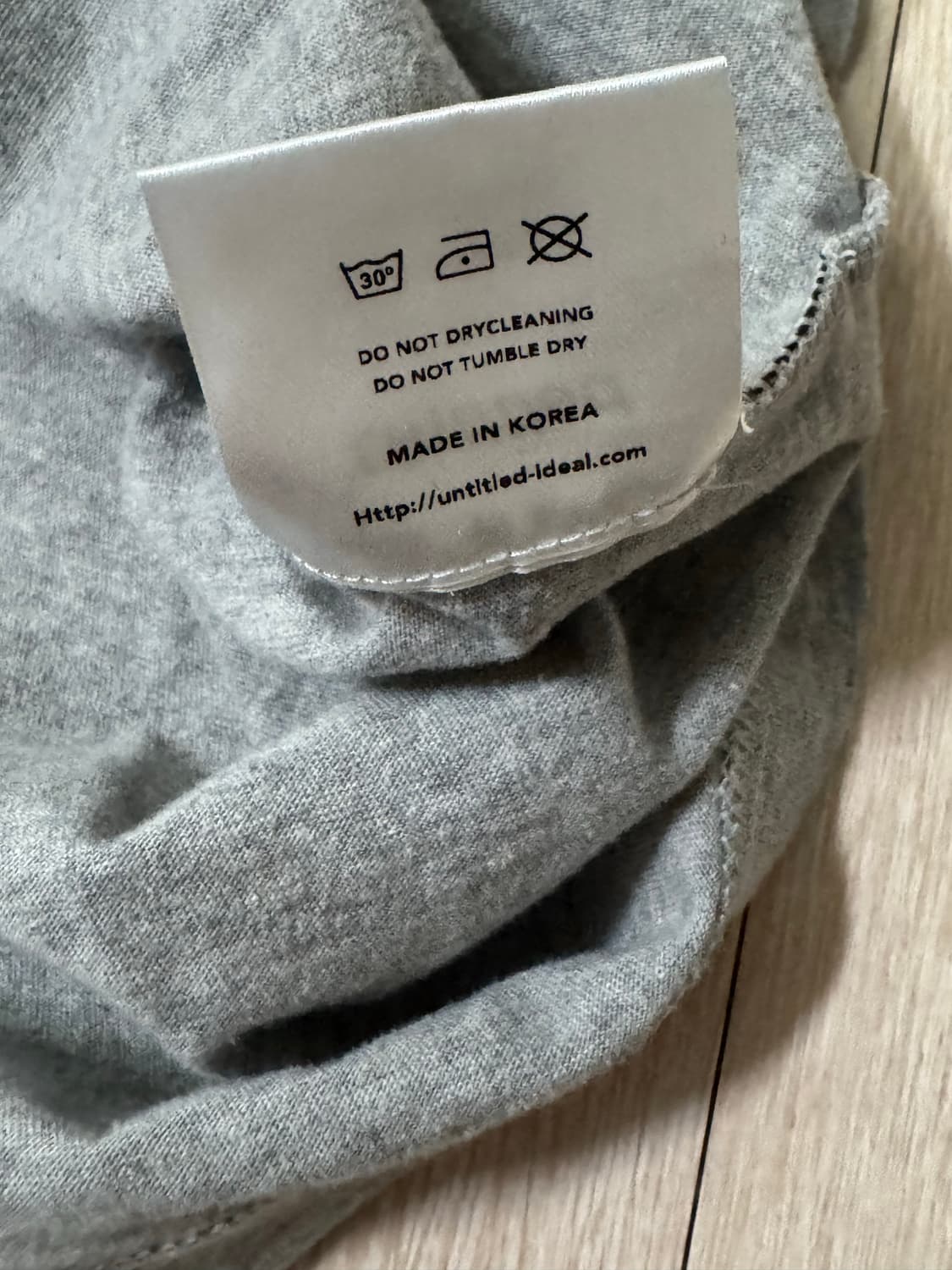 언타이틀드 아이딜 오버사이즈 롱슬리브 그레이 OS 상품이미지7