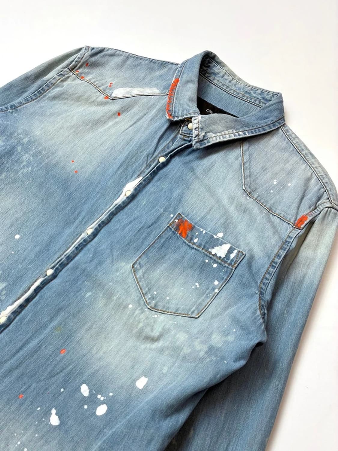 디스퀘어드2 00s 페인팅 데님 웨스턴 셔츠 PN5190 상품이미지3