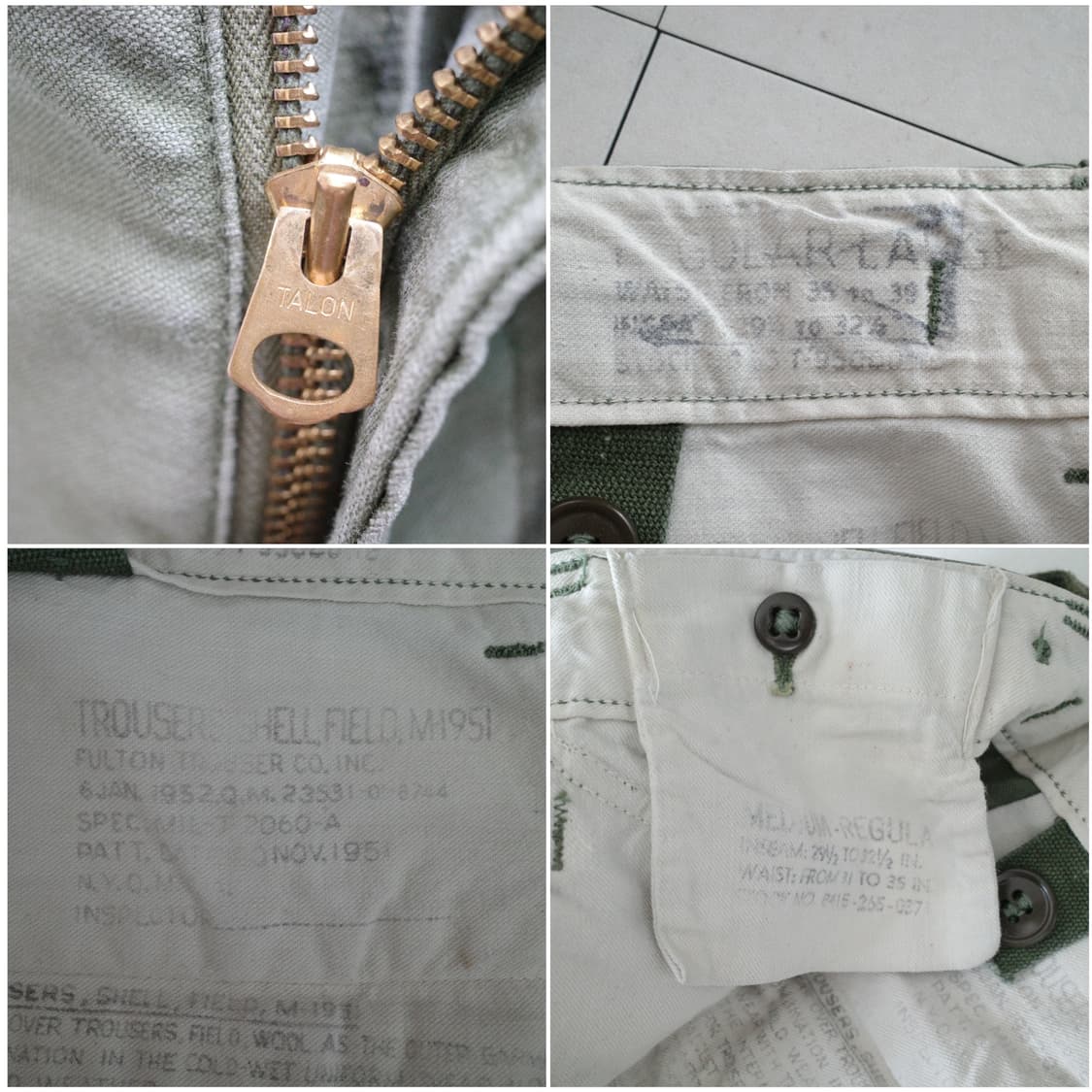 50s 미군 오리지널 M51 필드 카고 팬츠 L-R 상품이미지10