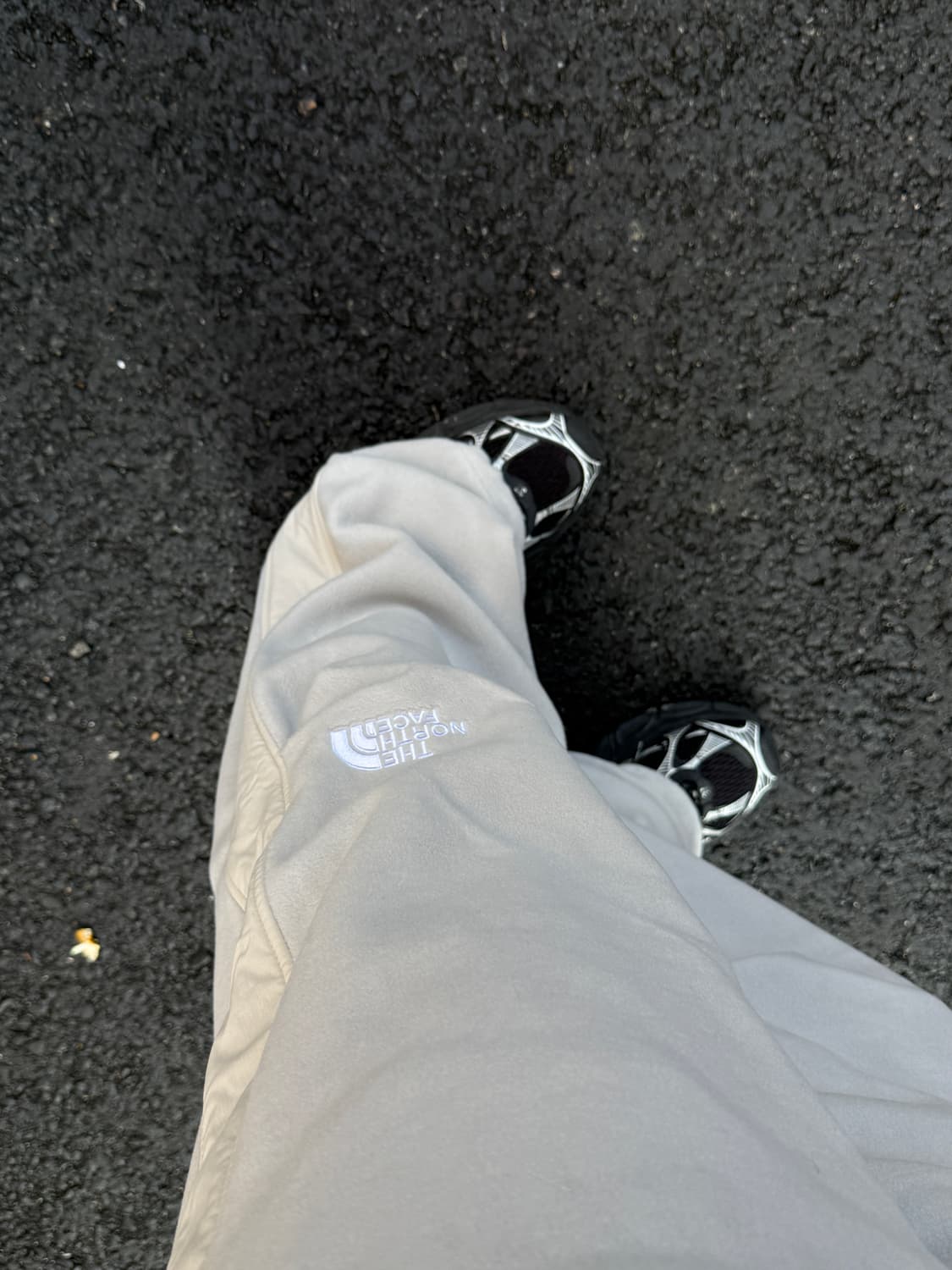 극소량80🔥 노스페이스 플리스 팬츠 아이스 그레이 상품이미지2