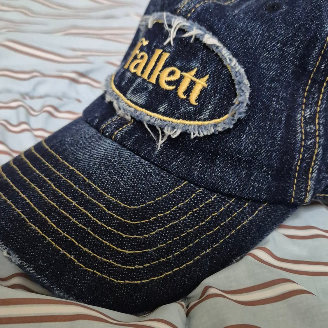 빈티지 데님 볼캡 인디고 상품이미지2