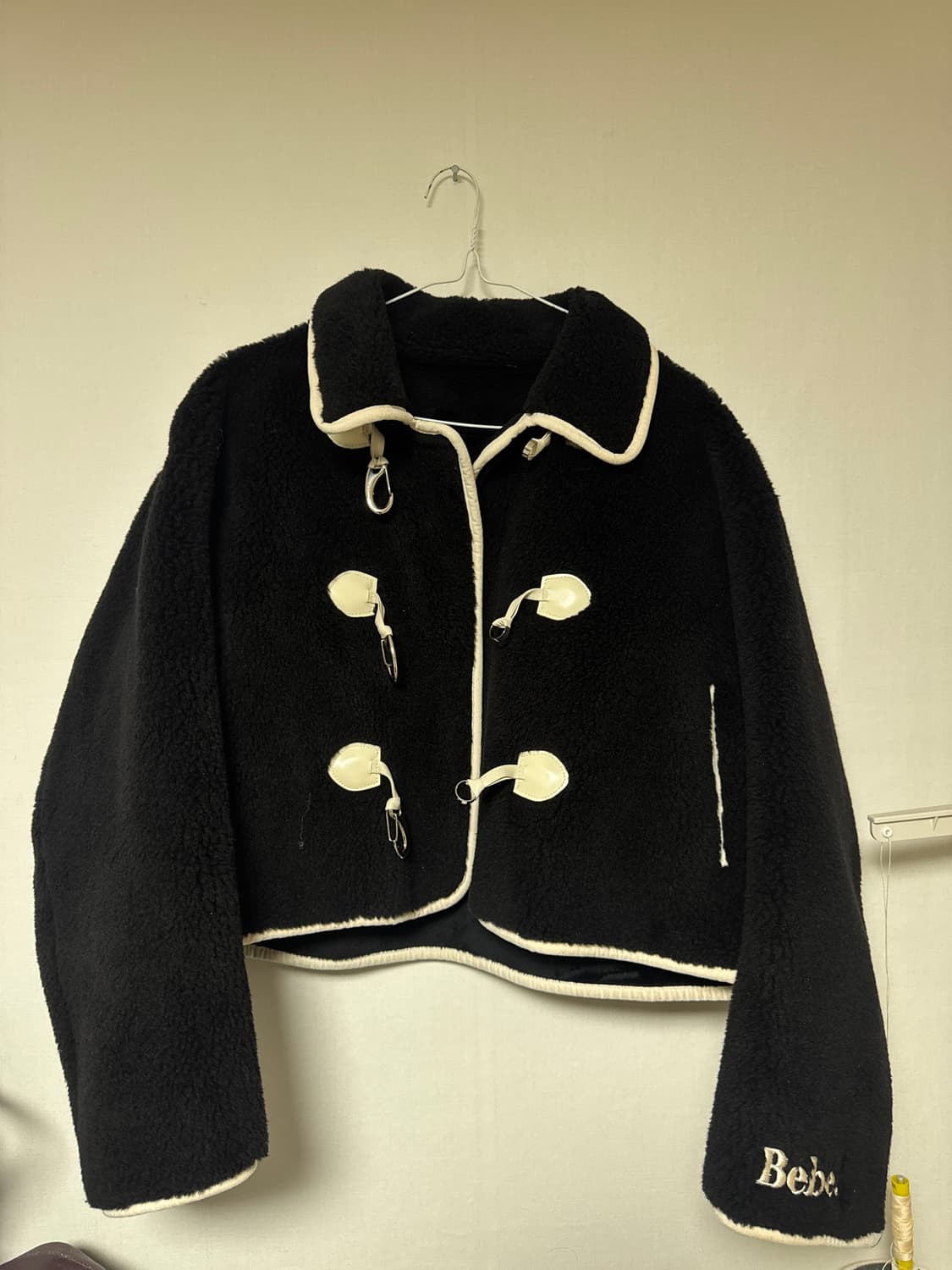 누아르나인 떡볶이코트 블랙 아우터 상품이미지5