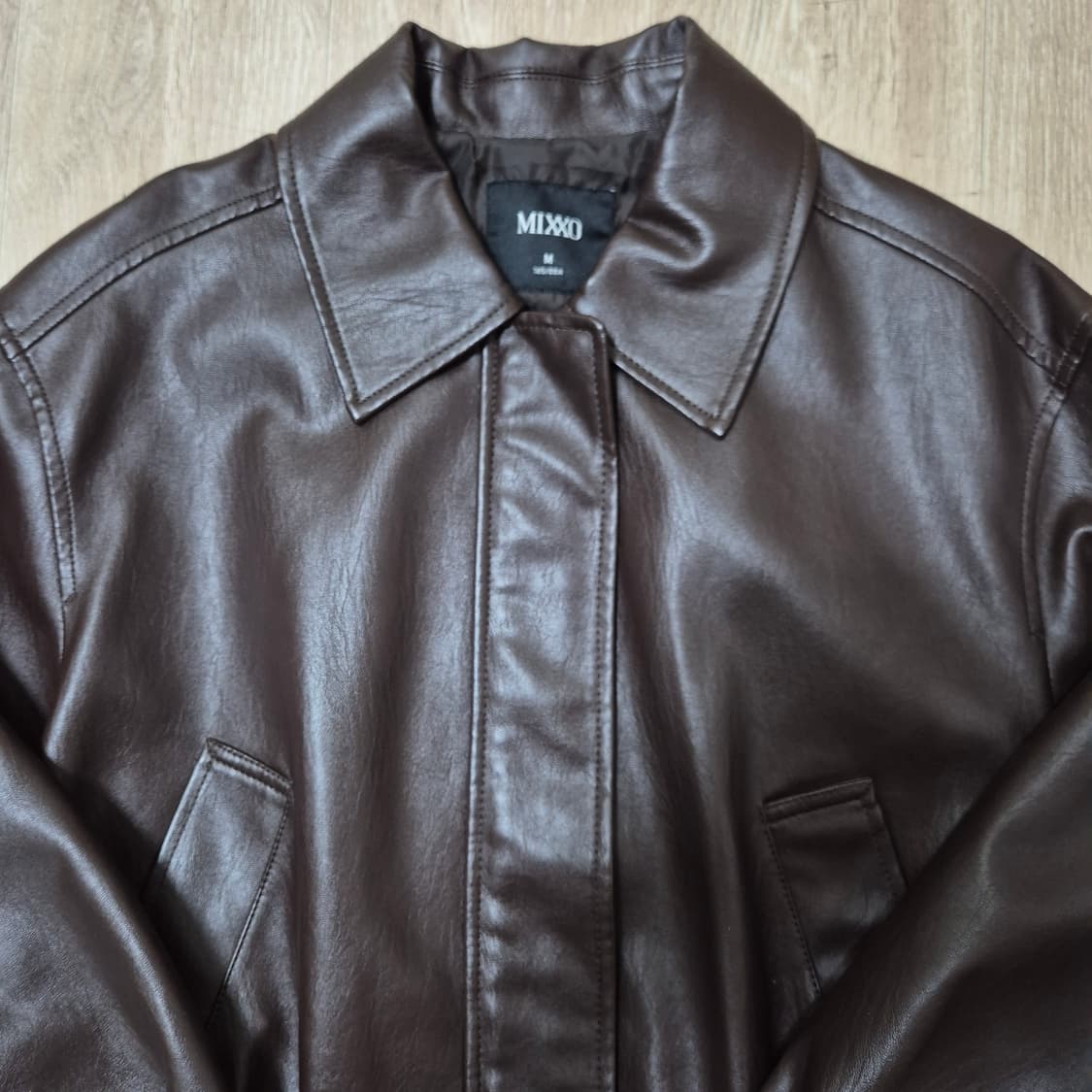 미쏘 여성 크롭 레더 라이더 가죽자켓 M(95) 상품이미지2