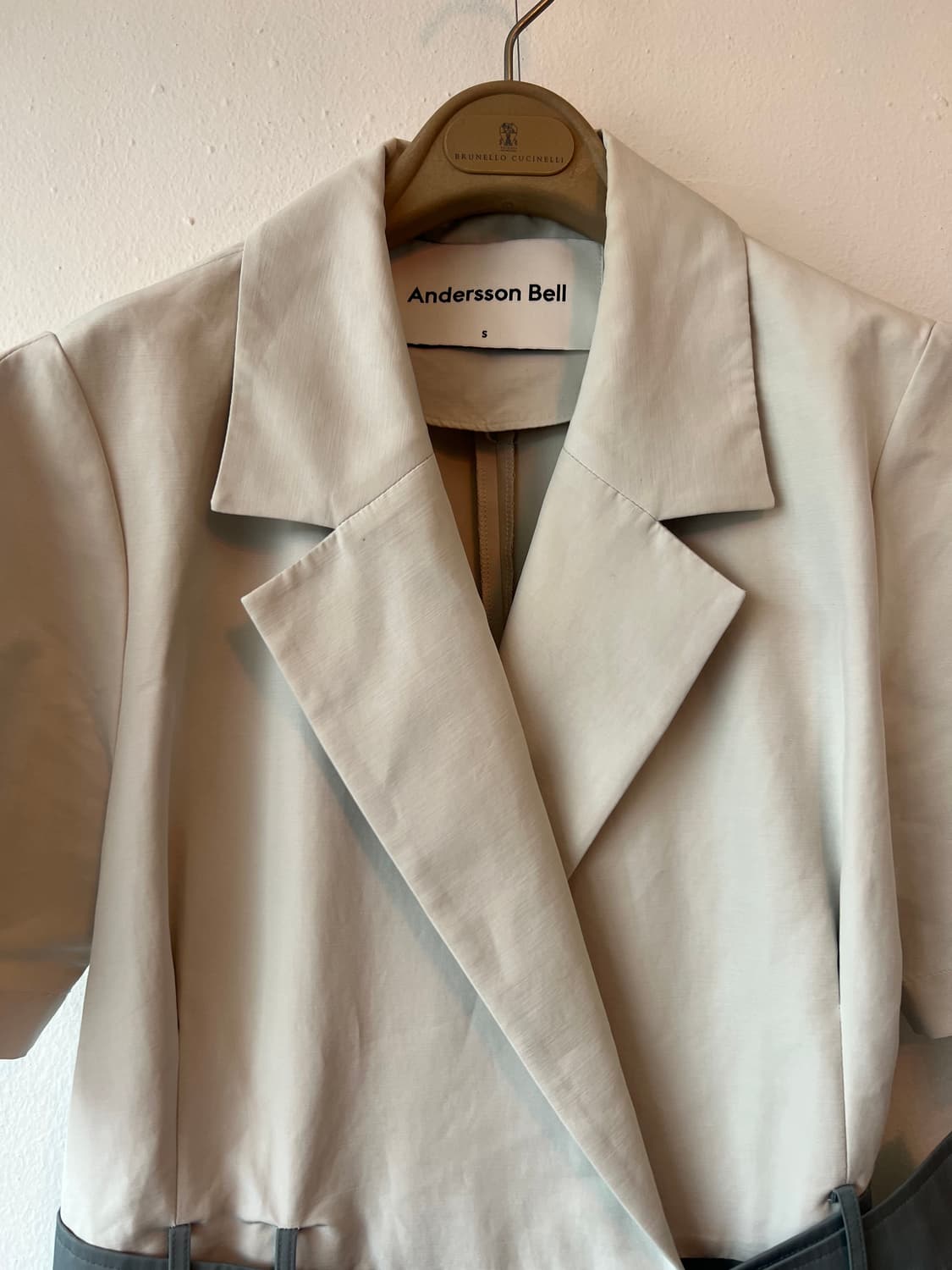 앤더슨벨 여성 카키베이지 벨티드원피스 반팔원피스  상품이미지1