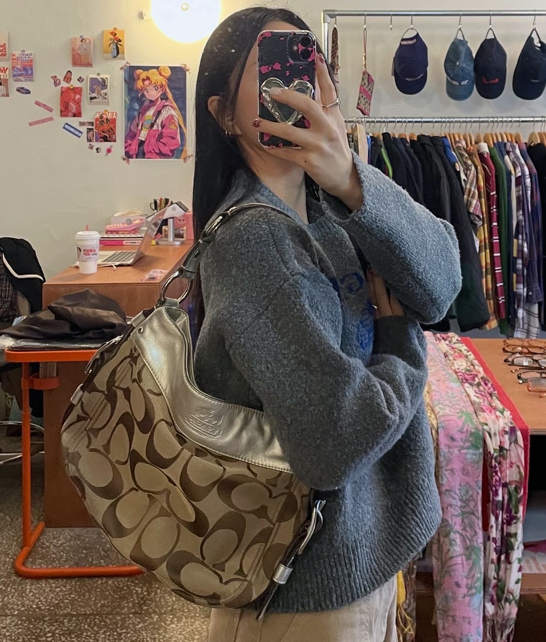 코치 실버트리밍 숄더백 [무배] 상품이미지3