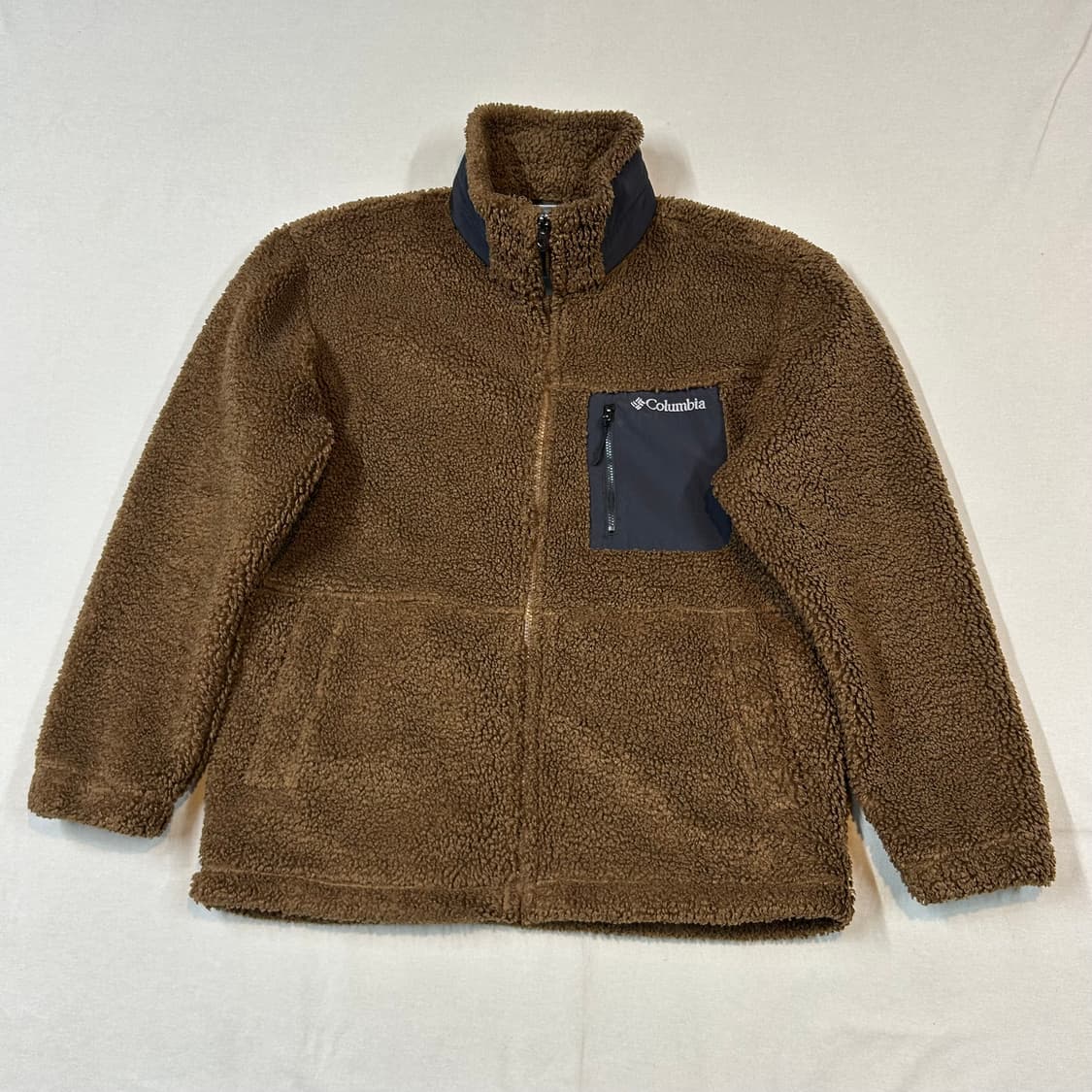 L) 컬럼비아 브라운 플리스 후리스 파일 자켓 상품이미지1