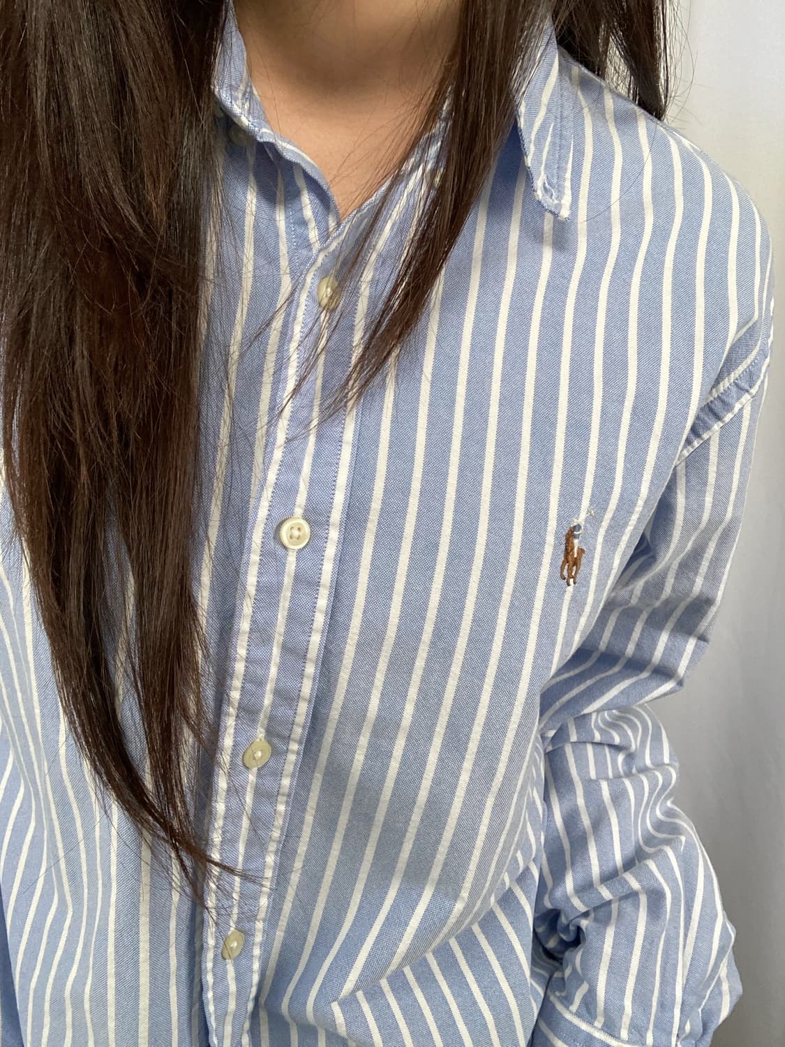 폴로 블루 스트라이프 셔츠 상품이미지1