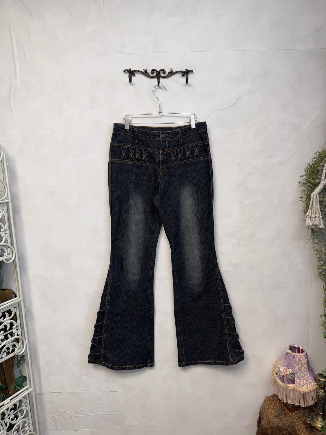 Washing denim western button 부츠컷팬츠 상품이미지1