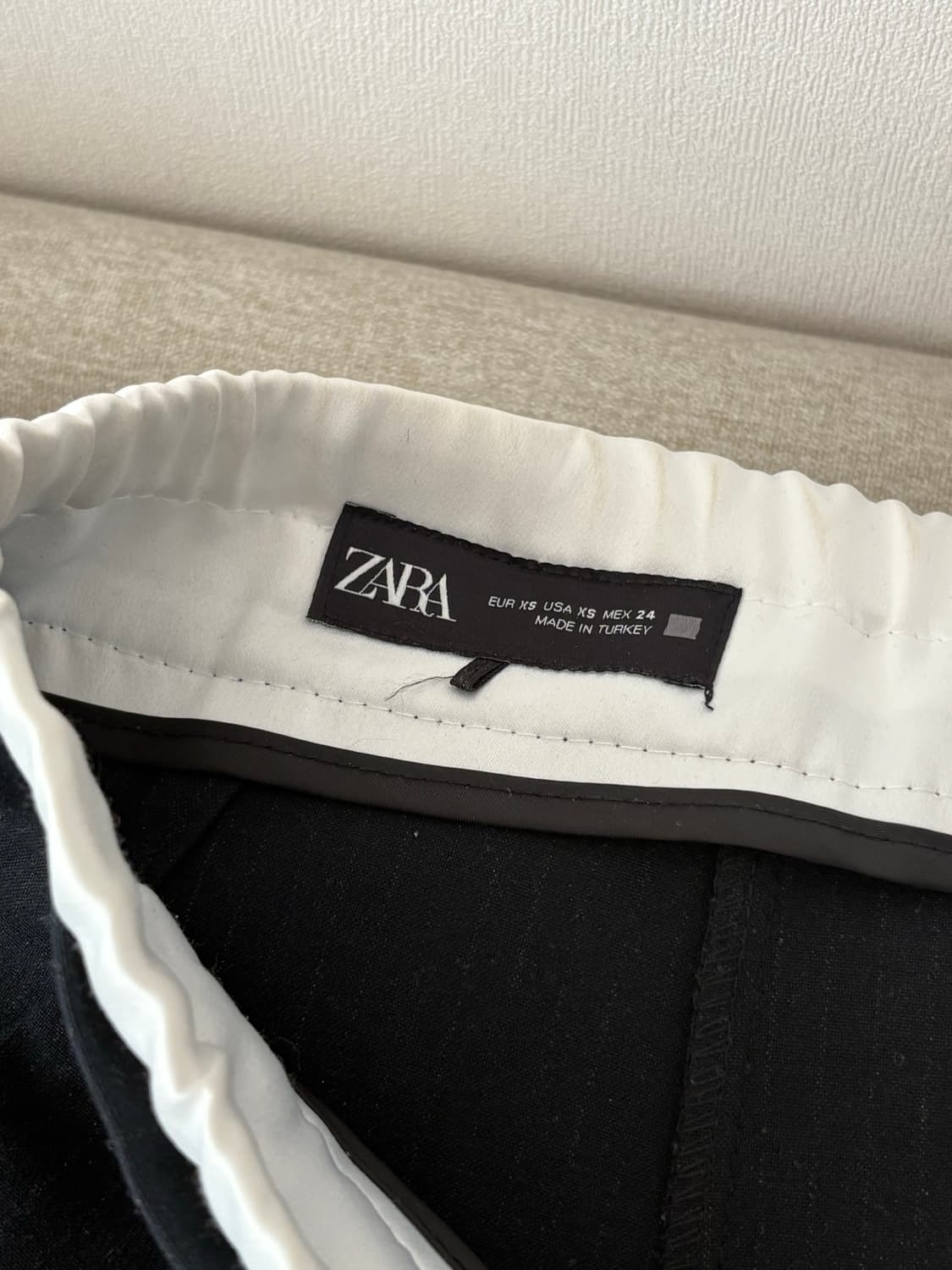 자라 더블 웨이스트 와이드 팬츠 XS 상품이미지5