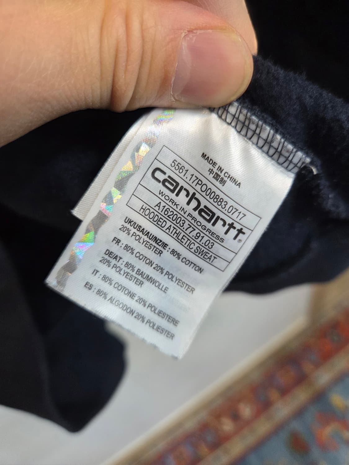 칼하트 어슬레틱 기모 후드티 L 상품이미지5