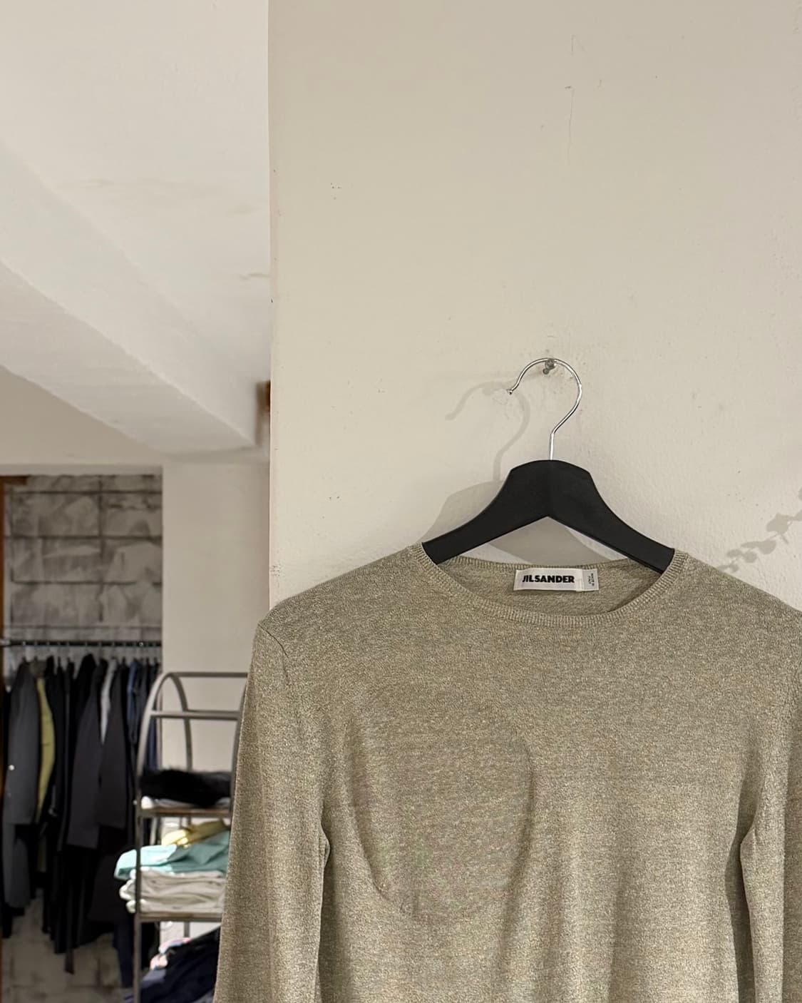 질샌더 베이지 캐시미어 크루넥 니트 스웨터 상품이미지2