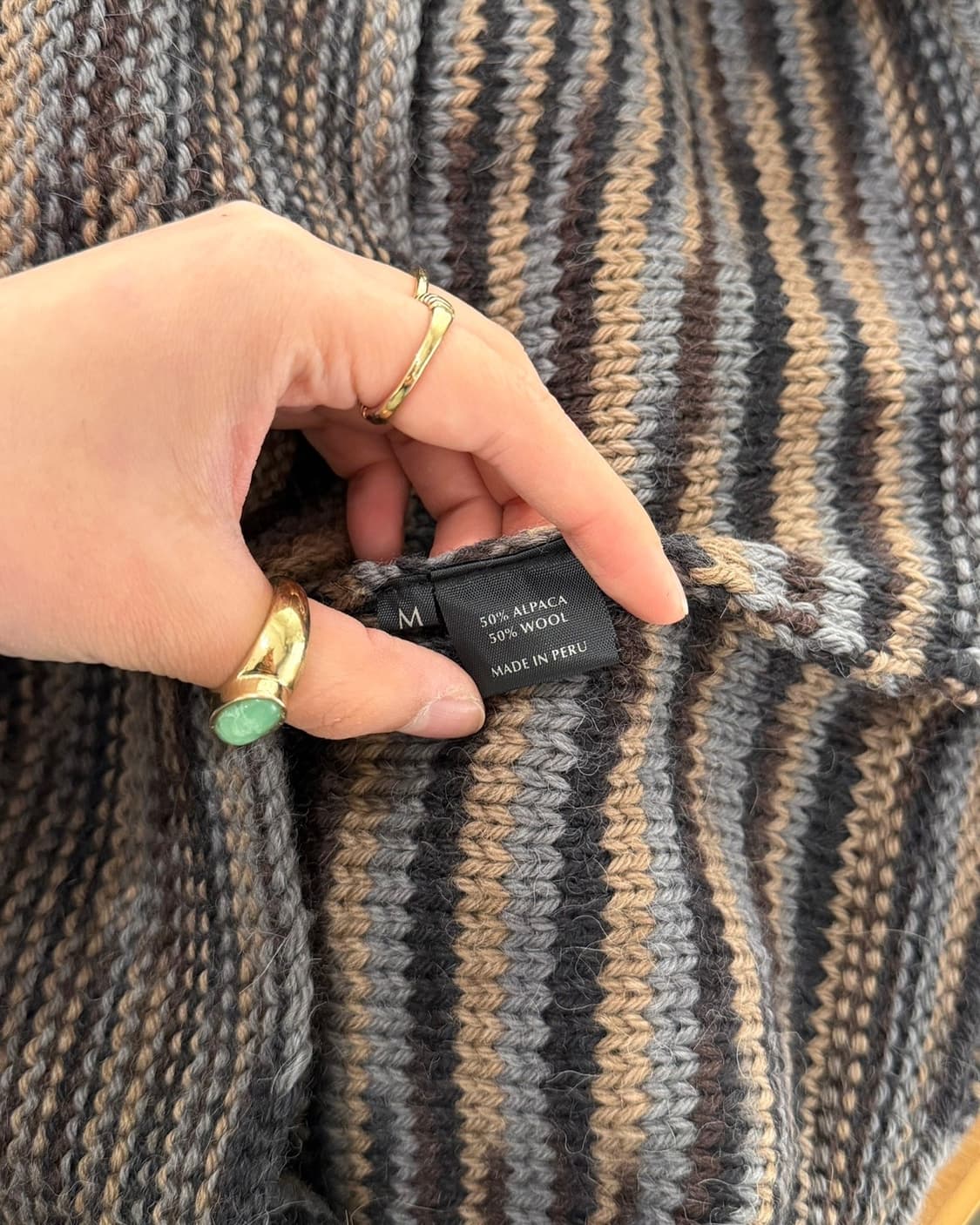 알파카 111 멀티컬러 알파카 울 블렌드 니트 상품이미지8