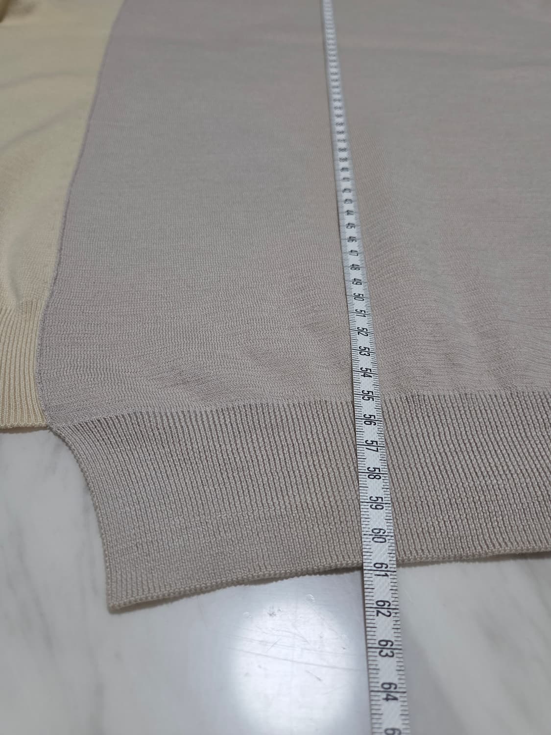 타임옴므 배색 언발런스 니트 상품이미지7