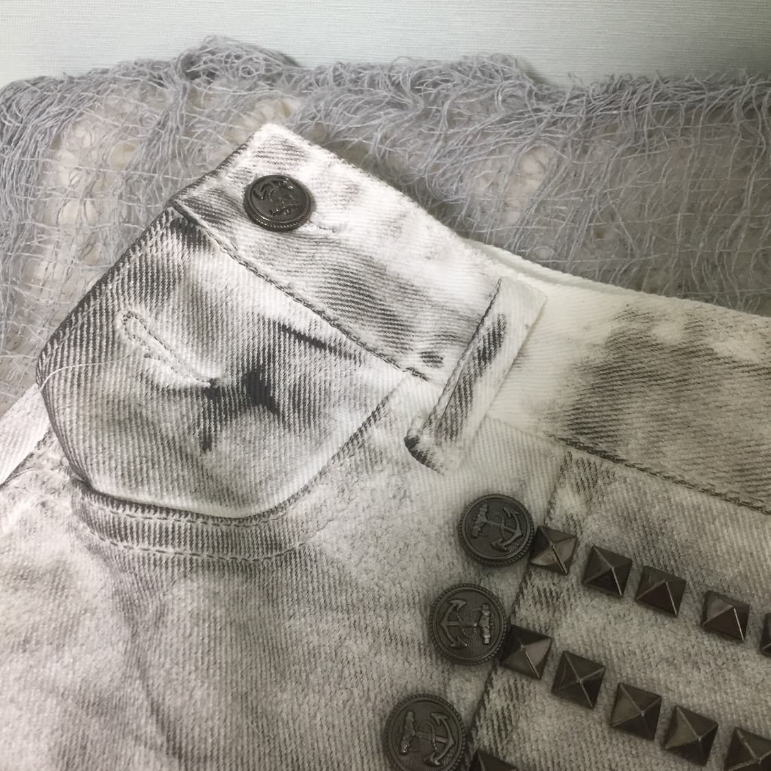 Grunge y2k stud detail shot pants 상품이미지6