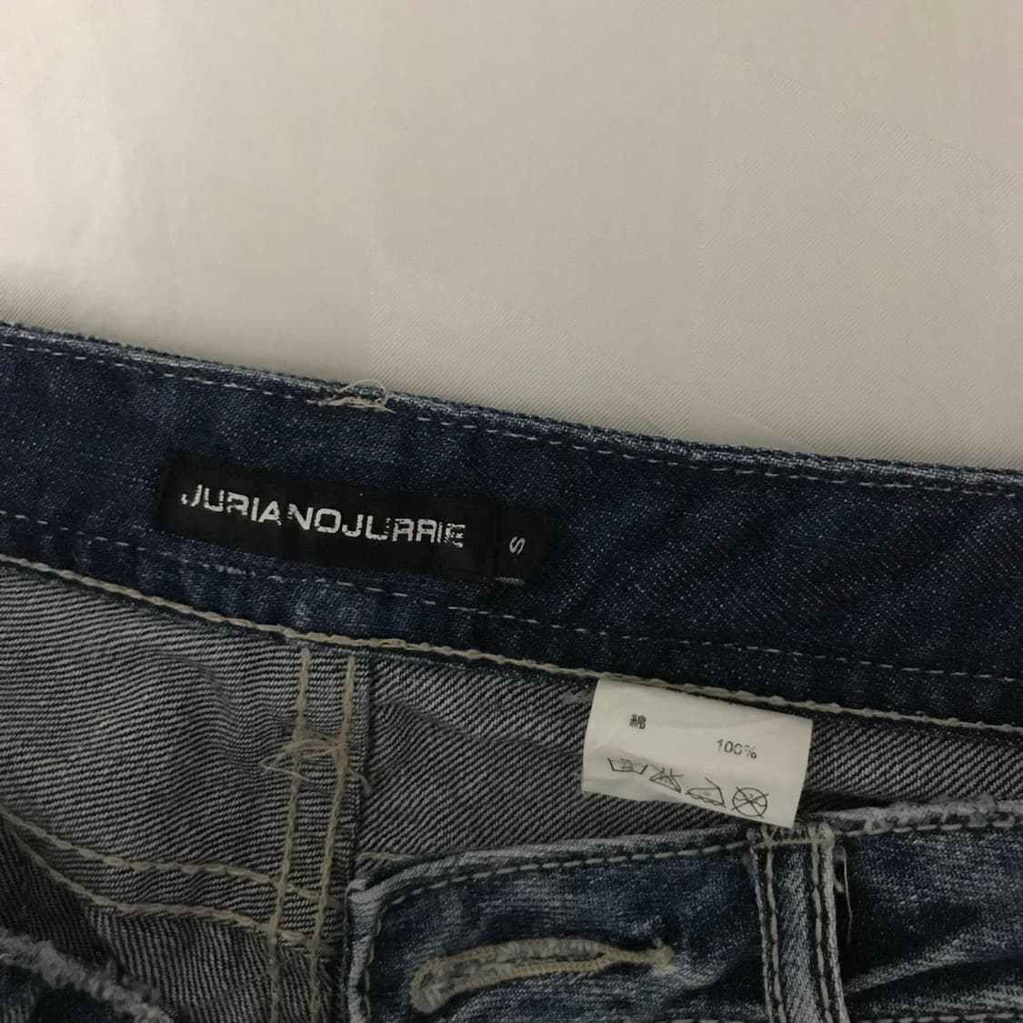 Juriano Jurrie 갸루 데미지 로우 데님 핫팬츠 상품이미지5