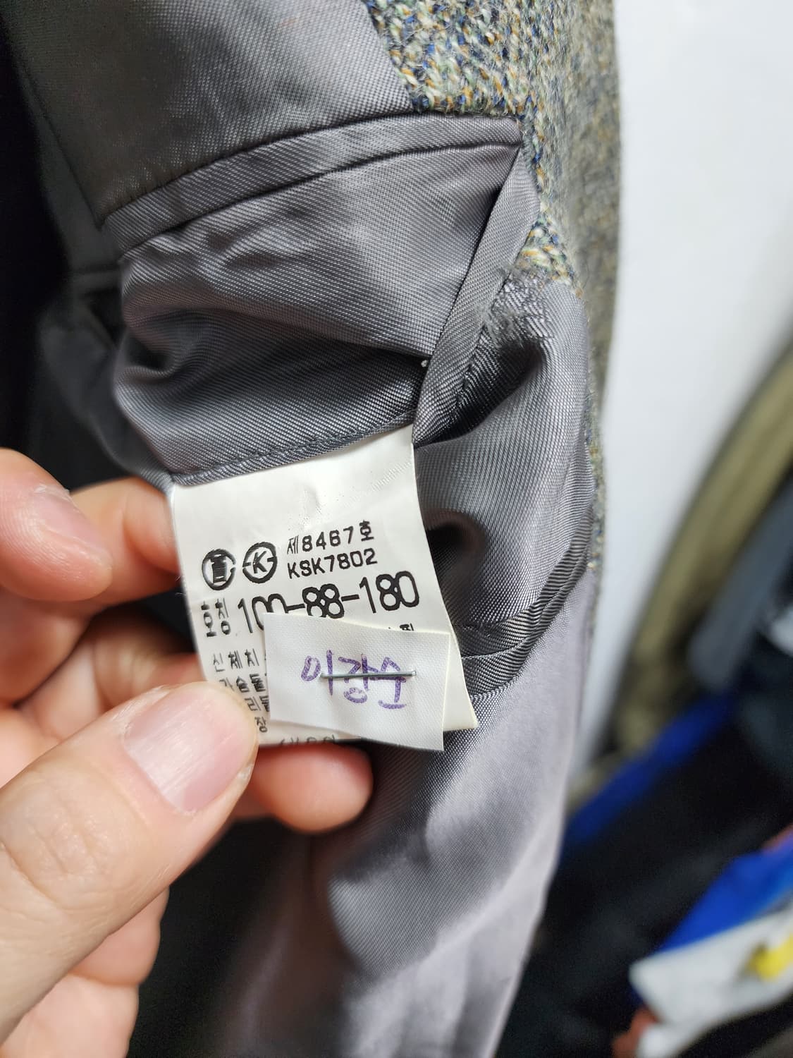 90s VOSLENZA 오버핏 더블브레스티드 블레이저 상품이미지7