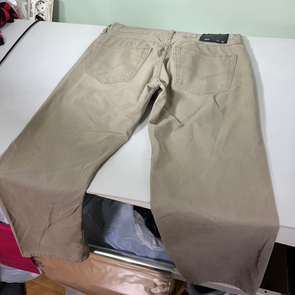 M-L 리바이스559 레귤러 스트레이트핏 솔리드베이지 데님팬츠 상품이미지3