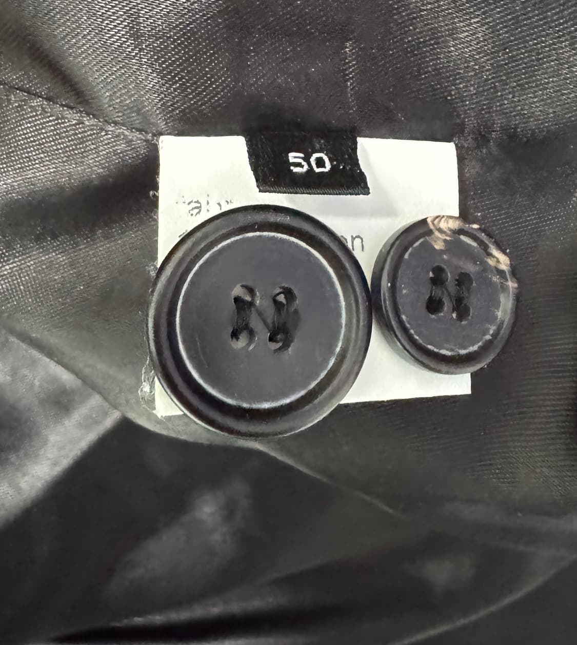 KRISVANASSCHE 크리스반아쉐 블랙 코듀로이 원버튼 자켓 50  상품이미지8