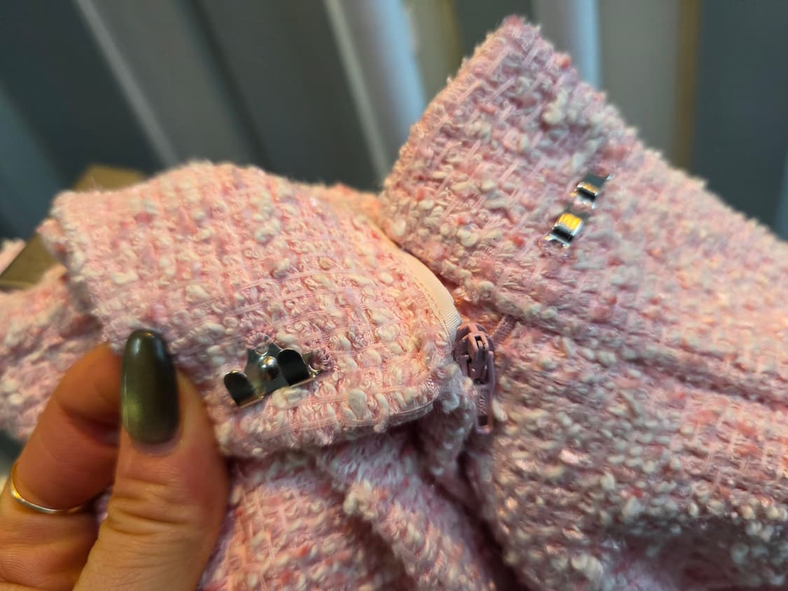 러블리한 핑크트위드 버뮤다팬츠 상품이미지6