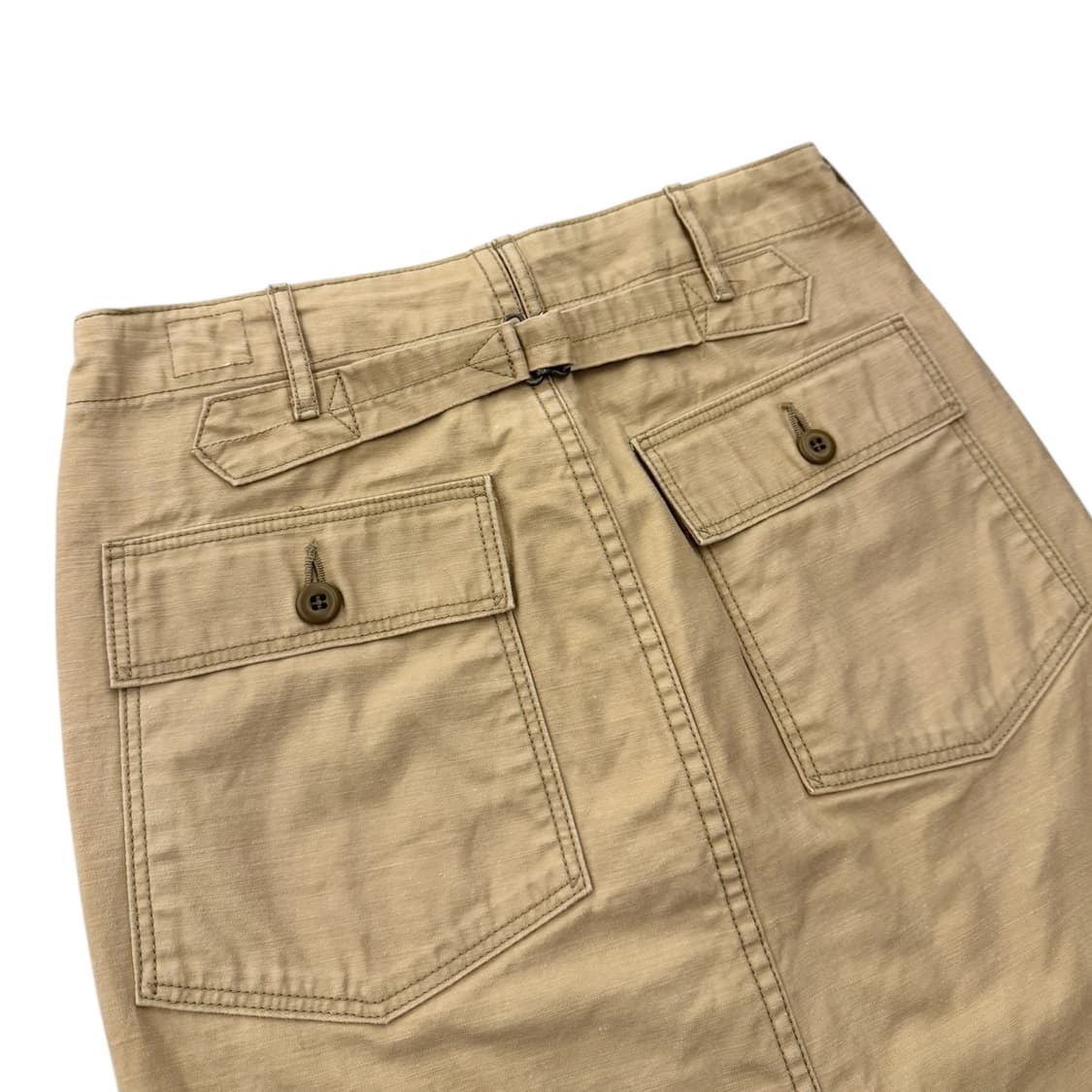 ORSLOW 오어슬로우 퍼티그 미디 스커트 베이지 상품이미지5