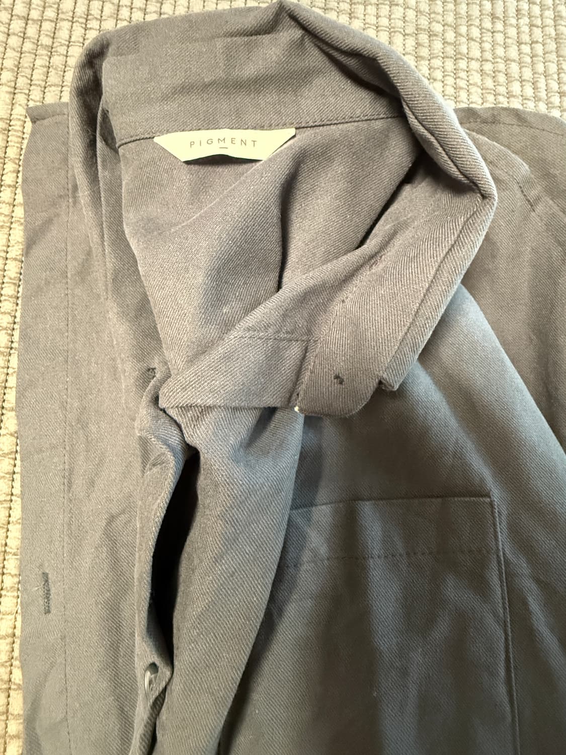 피그먼트 그레이 롱셔츠 FREE 상품이미지1